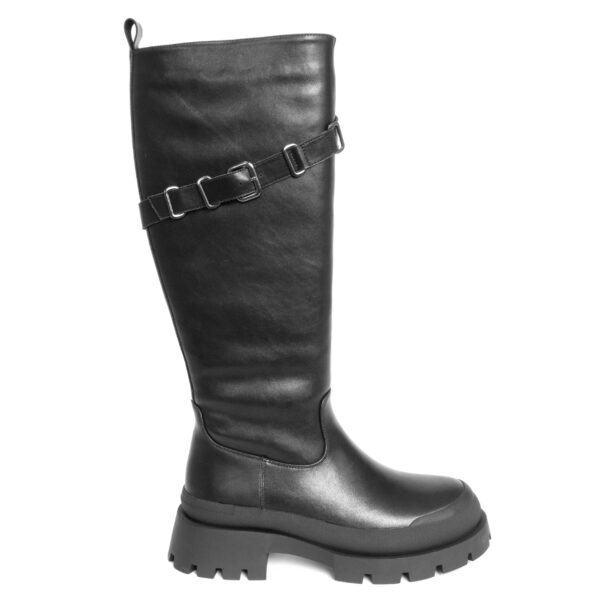 women black PU knee high boots