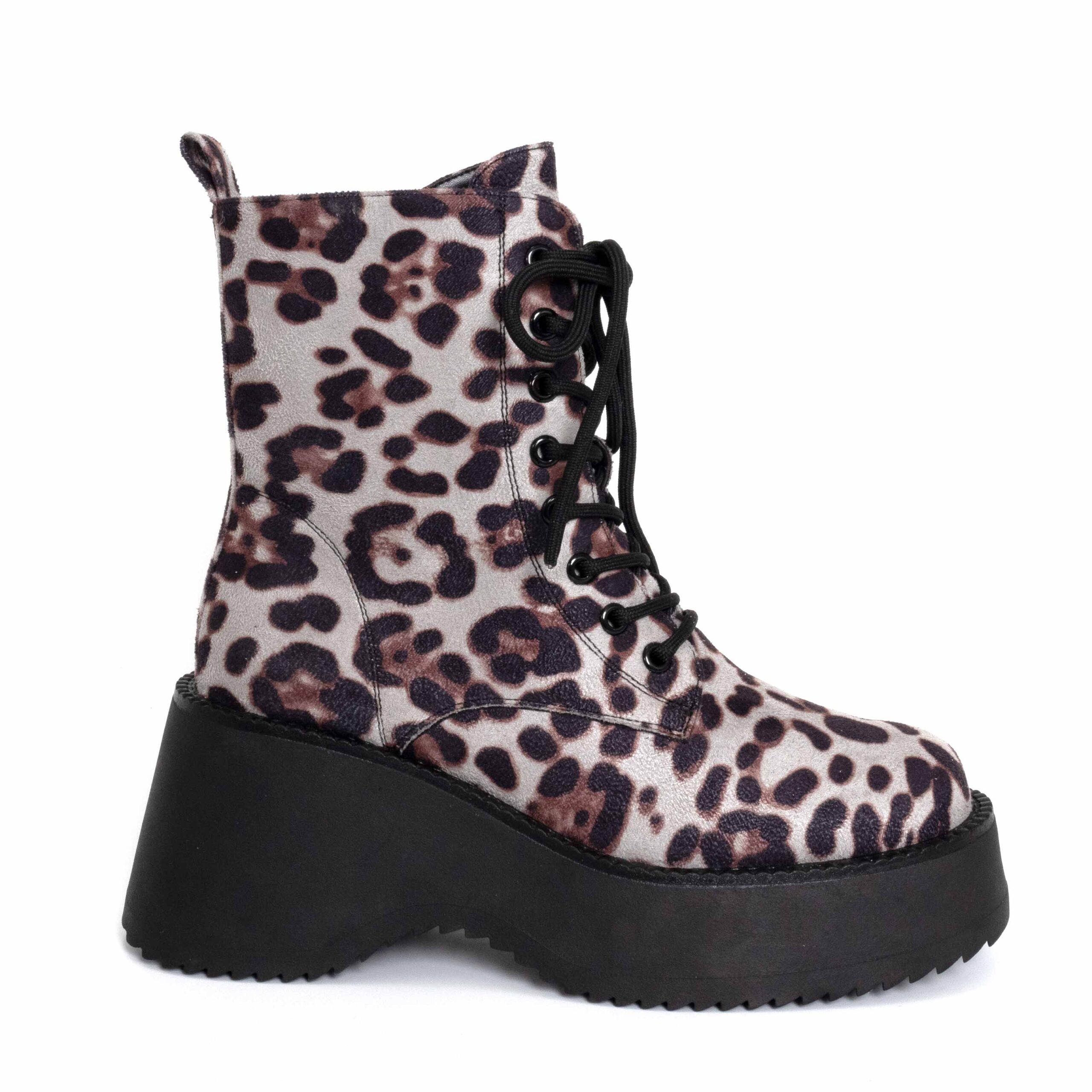 YZY Wholesale women Leopard Microfiber Ankle boots