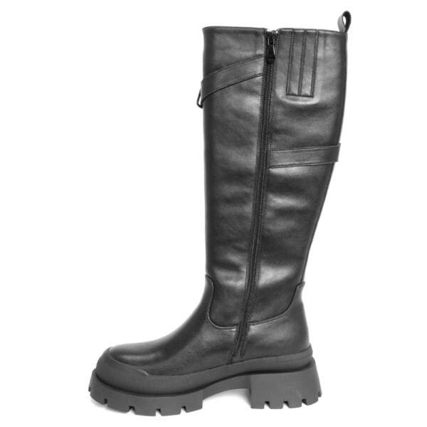 women black PU knee high boots