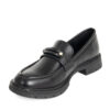 Wholesale black microfiber leather dress and flat shoes for women