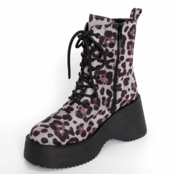 YZY Wholesale women Leopard Microfiber Ankle boots