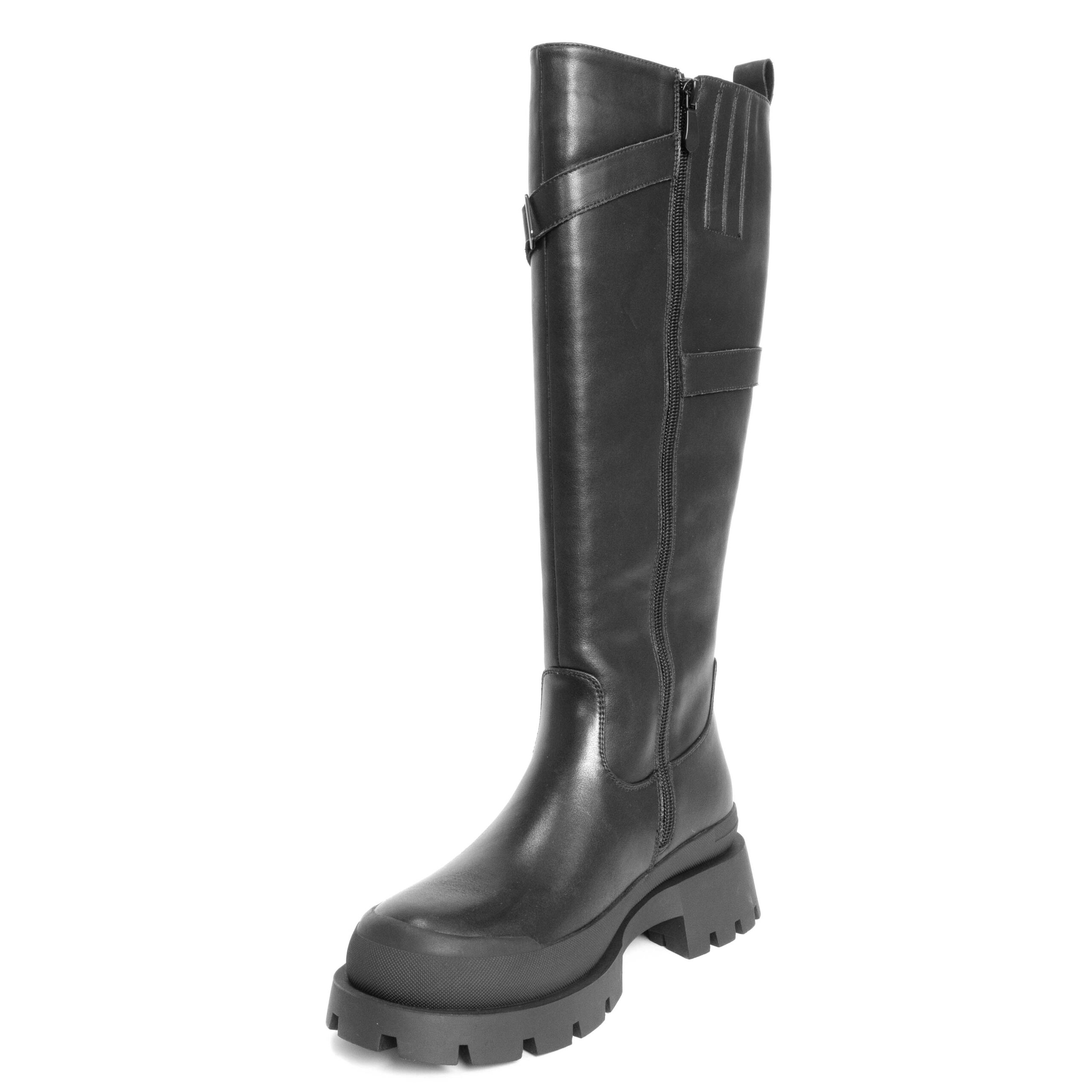 women black PU knee high boots