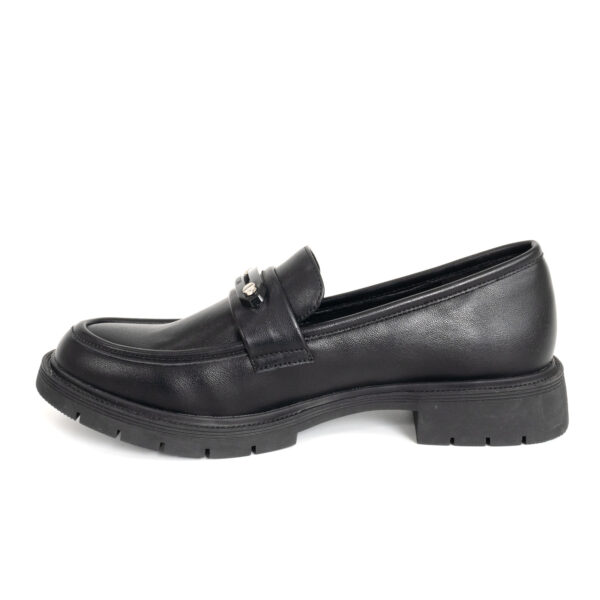 Wholesale black microfiber leather dress and flat shoes for women