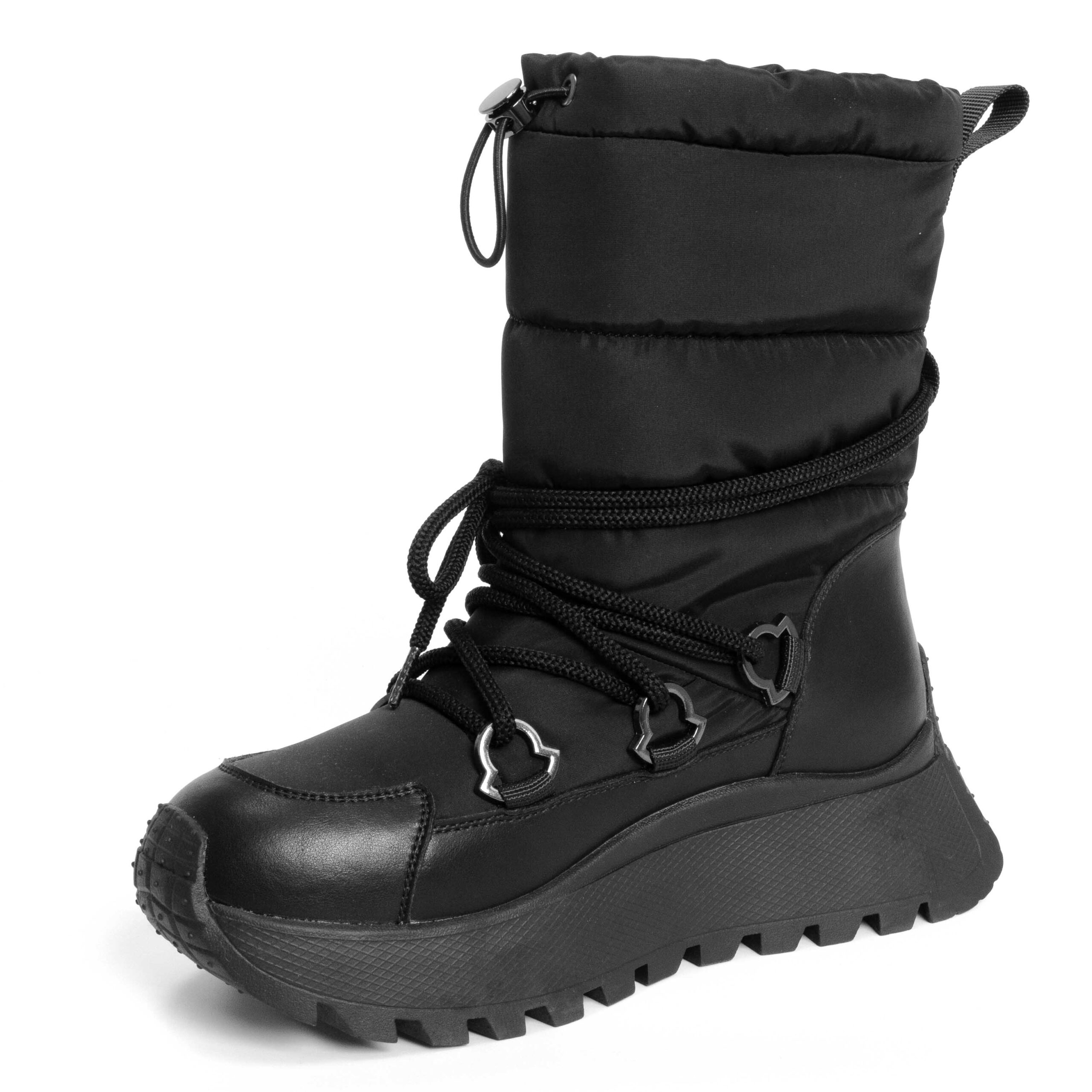 YZY Wholesale women black Nylon casual boots with PU