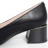 Black pumps for women with microfiber leather