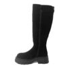 YZY Wholesale women Black platform knee high boots with Microfiber