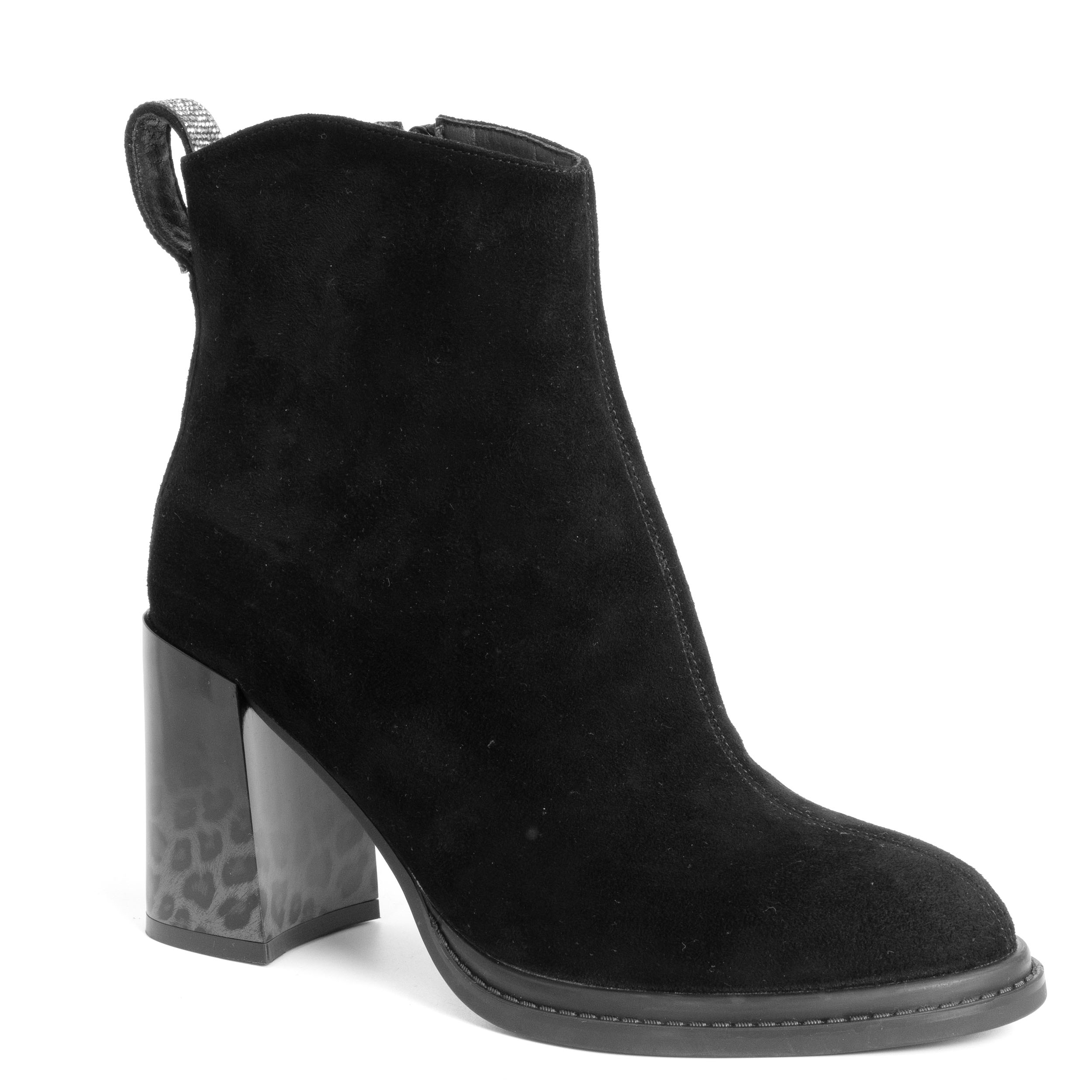 YZY Wholesale New style Women black Microfiber Heeled Boots