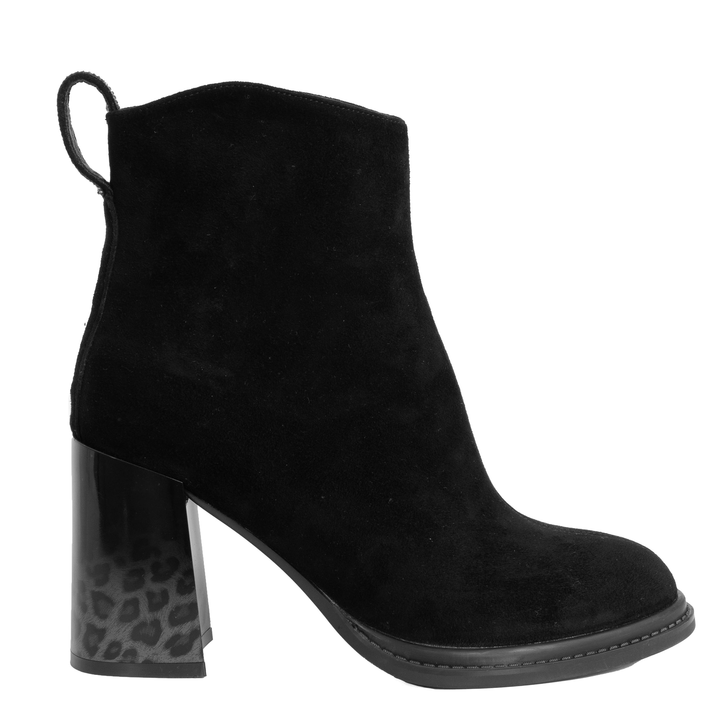 YZY Wholesale New style Women black Microfiber Heeled Boots