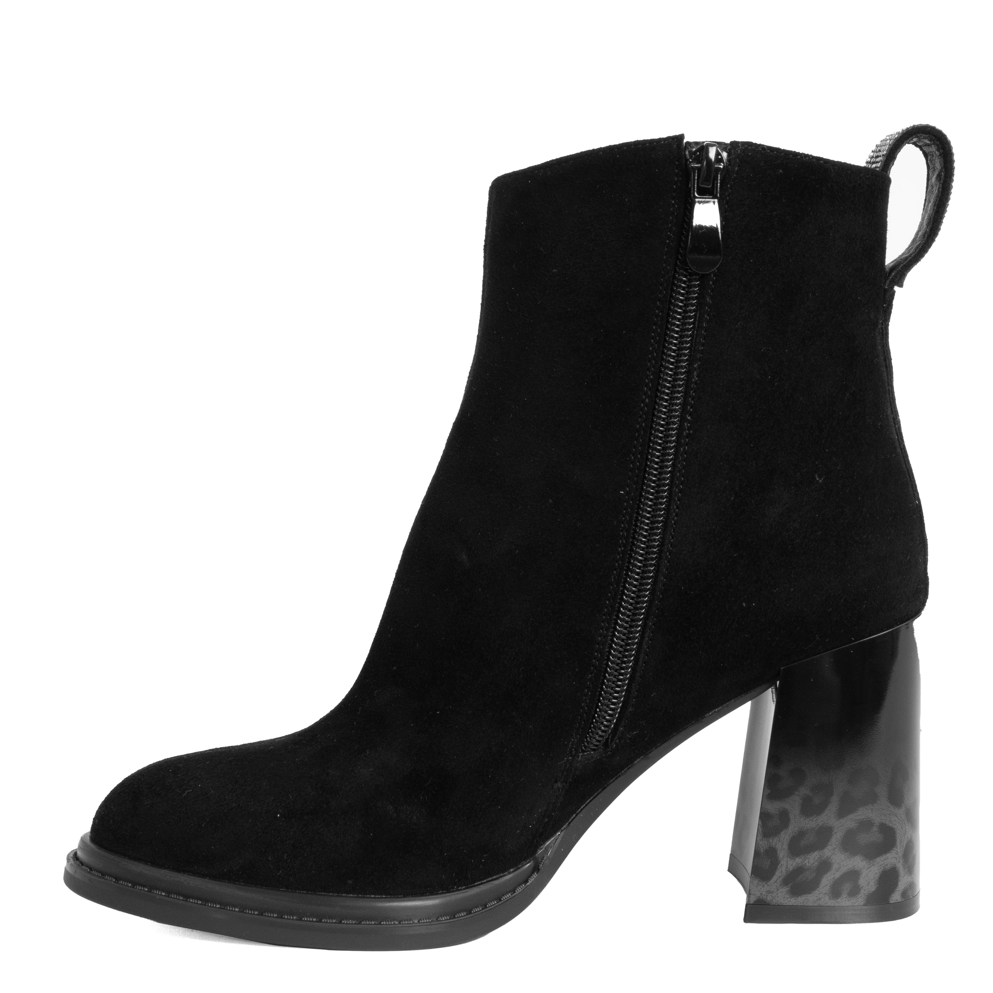 YZY Wholesale New style Women black Microfiber Heeled Boots