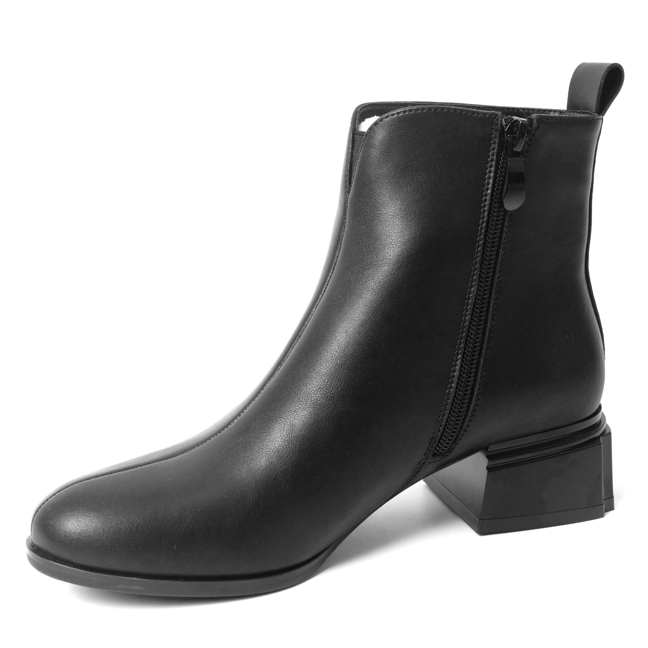 YZY Wholesale Black PU Heeled Ankle Boots for women