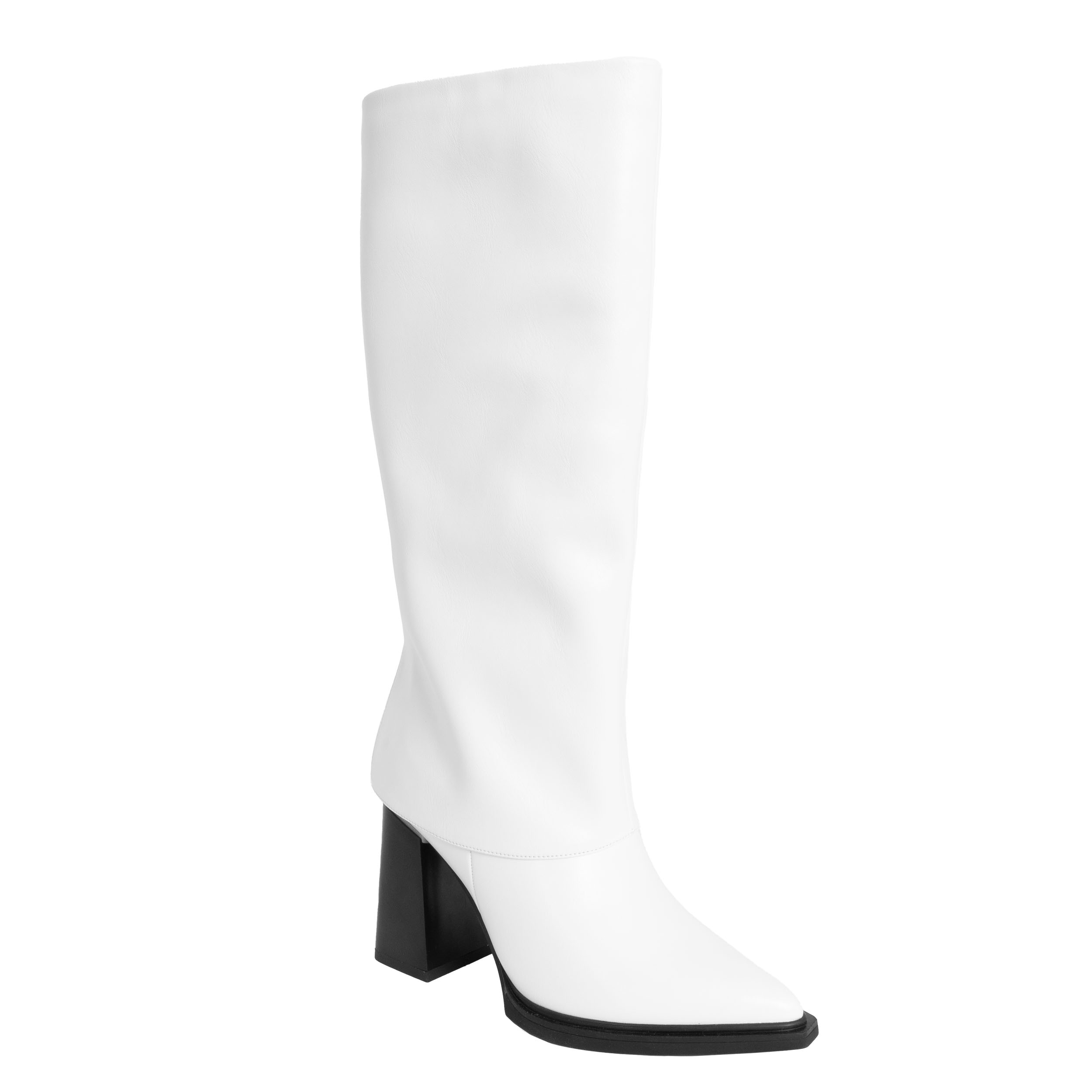 YZY Wholesale Women designer Knee High Boots with white PU leather