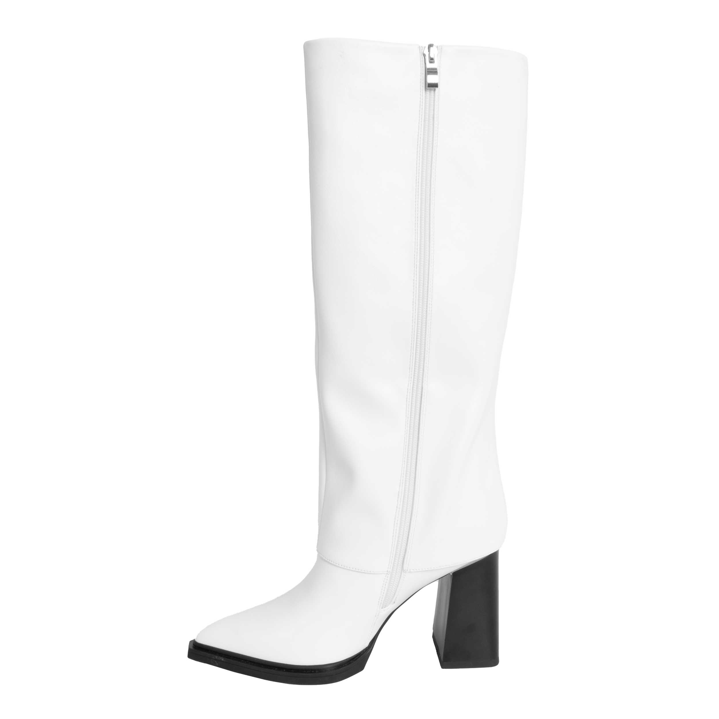 YZY Wholesale Women designer Knee High Boots with white PU leather