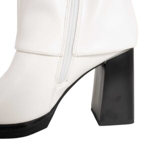 YZY Wholesale Women designer Knee High Boots with white PU leather