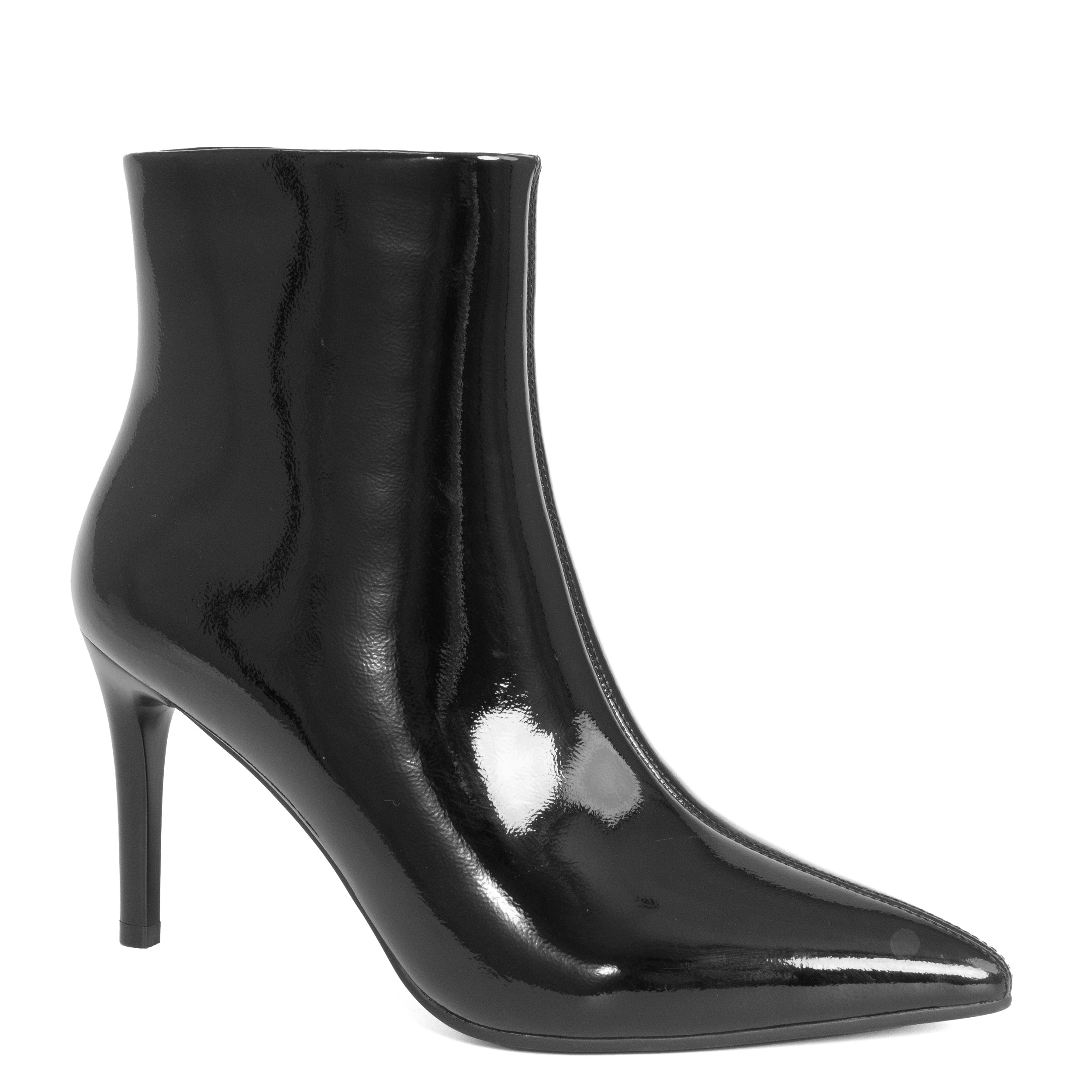 YZY Wholesale classic Women black Patent leather thin Heeled Boots