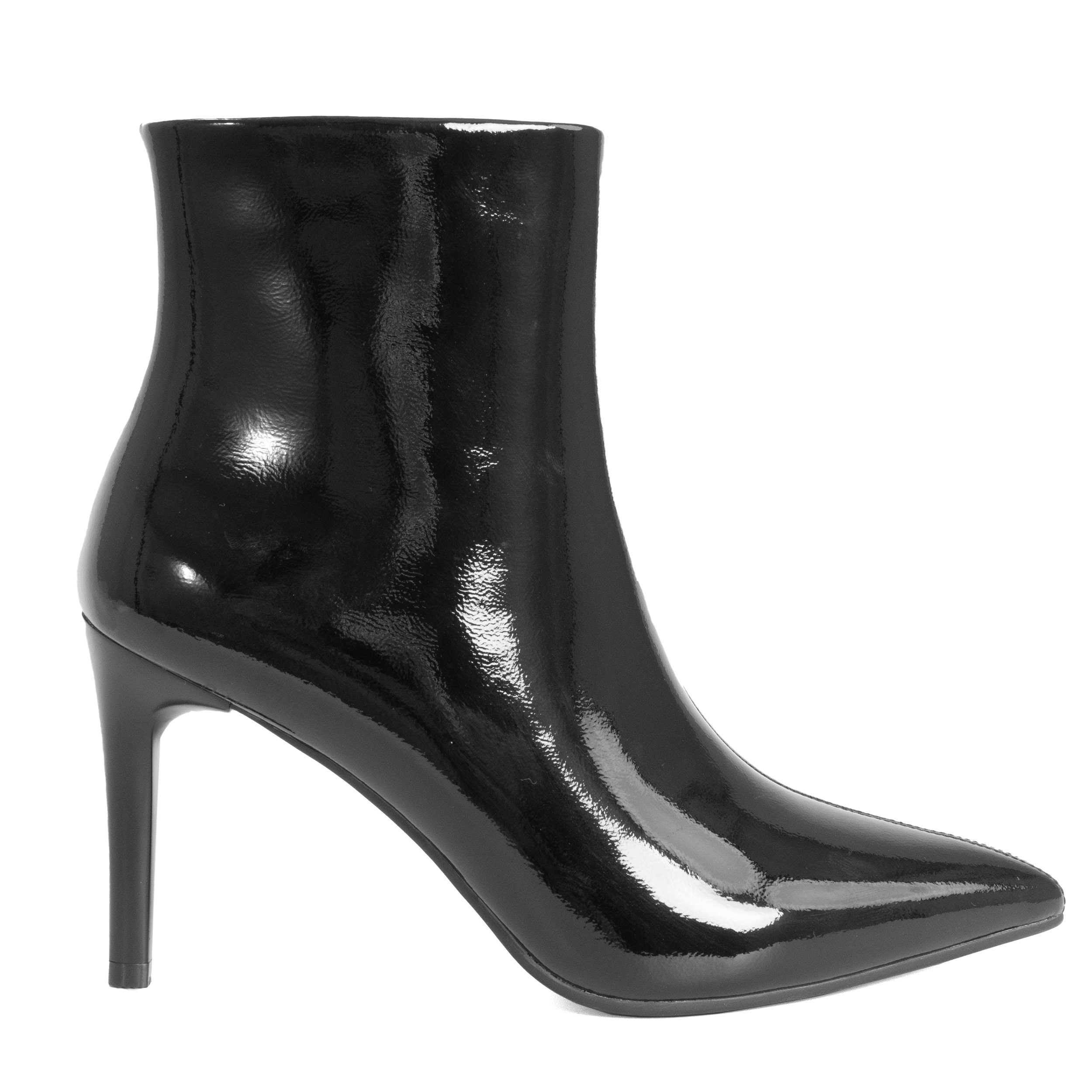 YZY Wholesale classic Women black Patent leather thin Heeled Boots