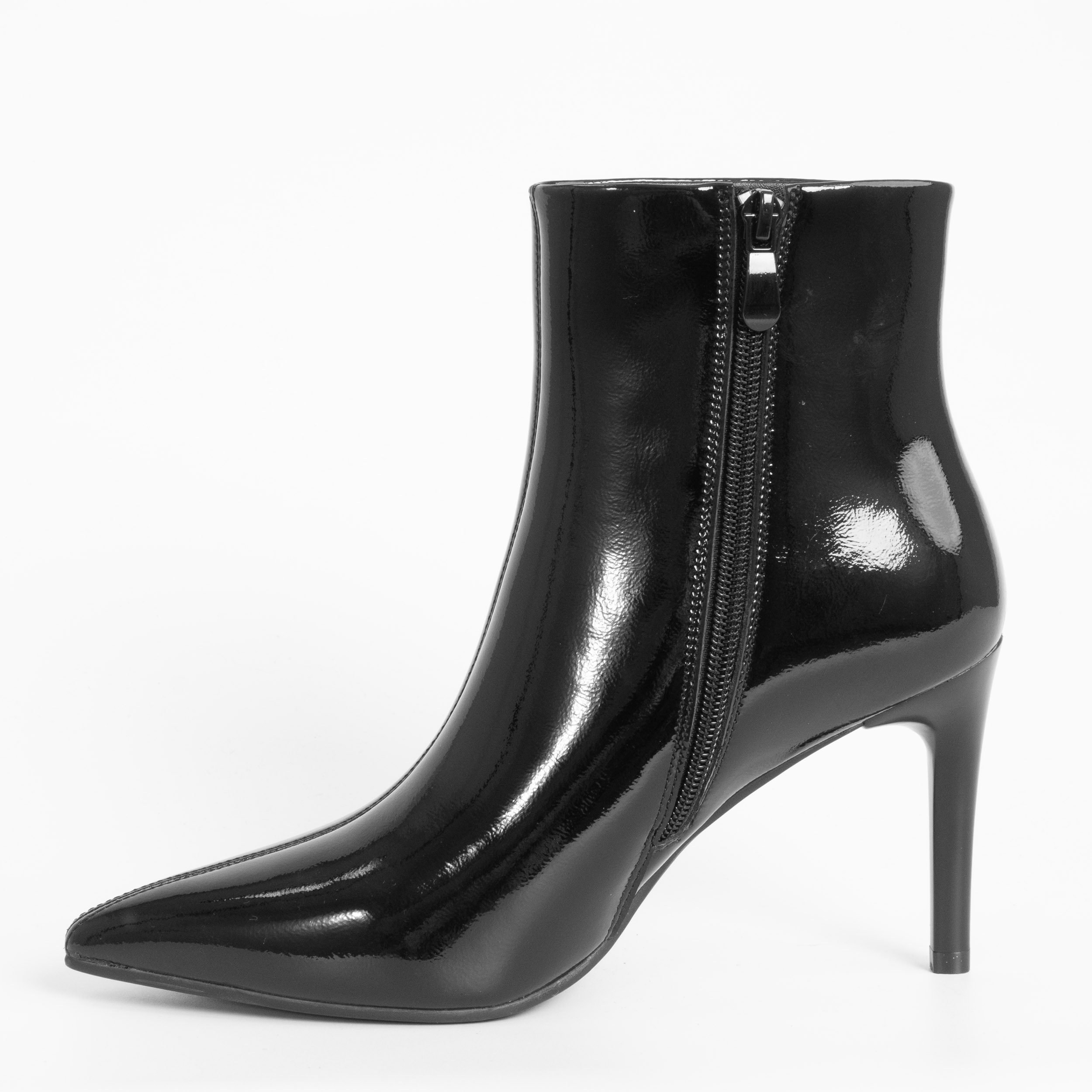 YZY Wholesale classic Women black Patent leather thin Heeled Boots