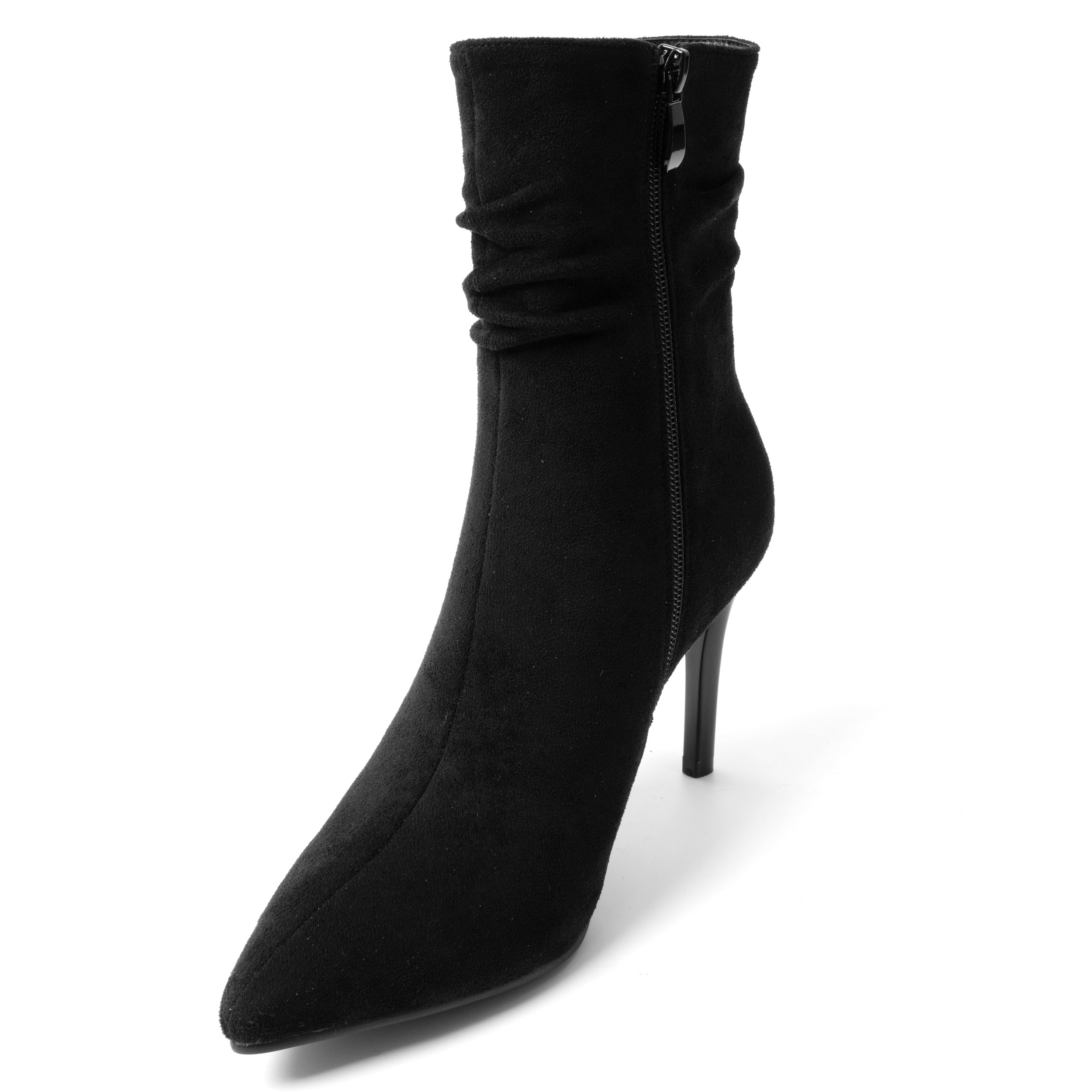 YZY Wholesale New style Women Black Microfiber thin Heeled Boots