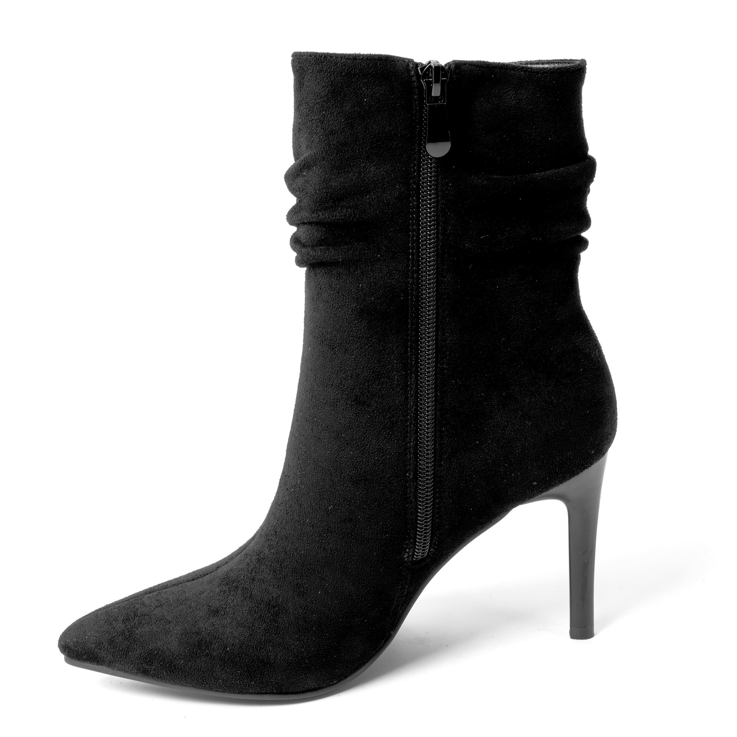 YZY Wholesale New style Women Black Microfiber thin Heeled Boots