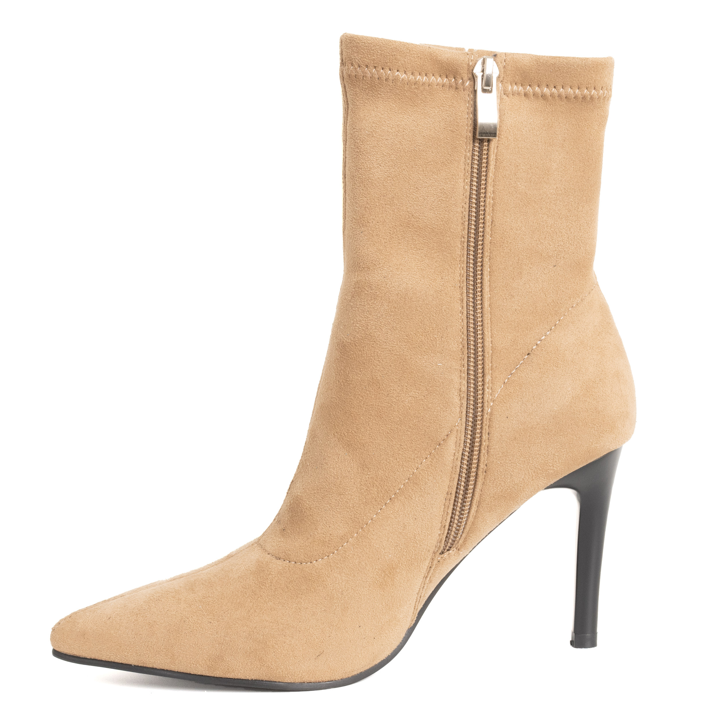 YZY Wholesale New style Women Khaki Microfiber thin Heeled Boots