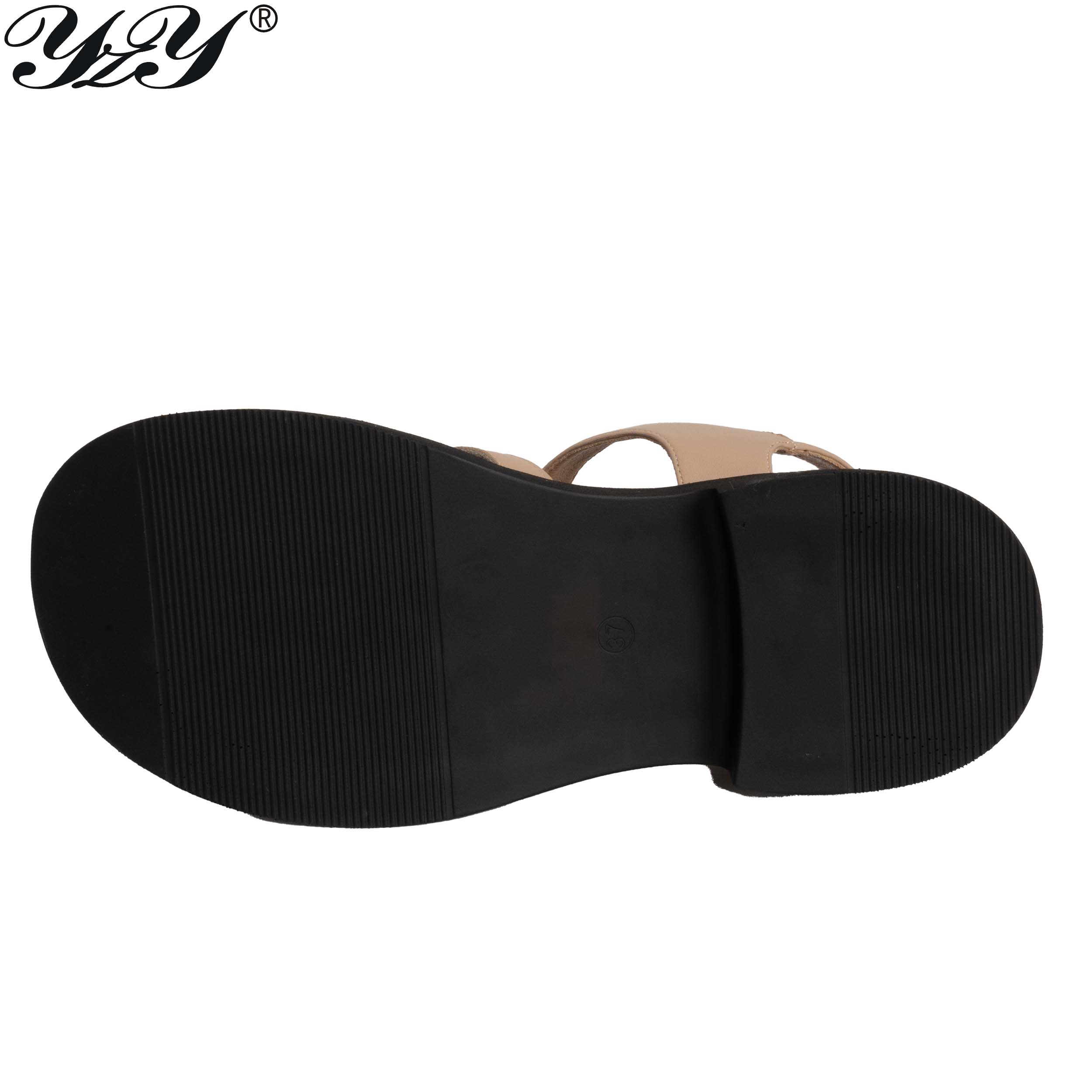 Platform sandals for women with microfiber leather