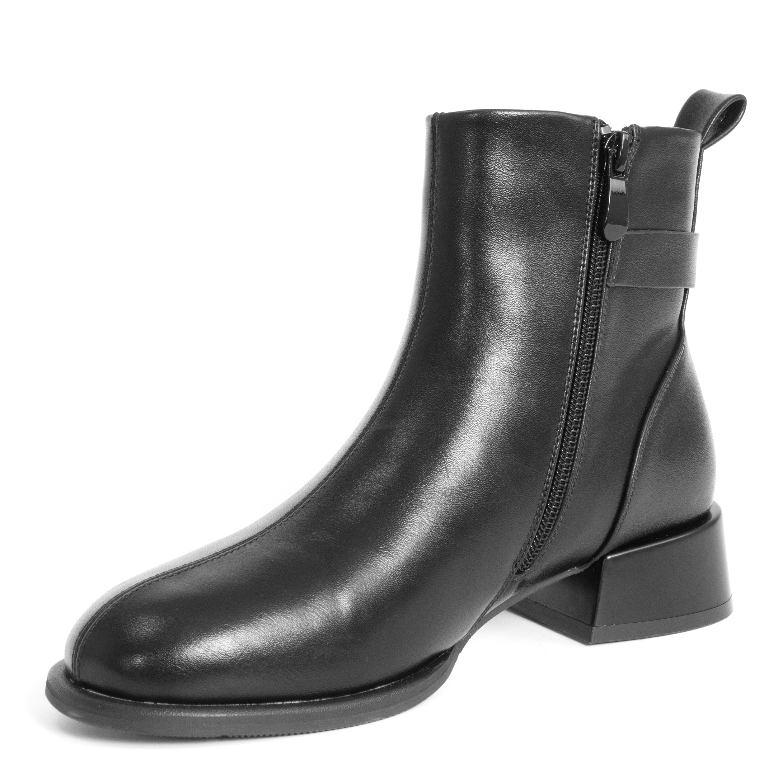 YZY Wholesale Classic Women Black Microfiber leather low Heeled Boots