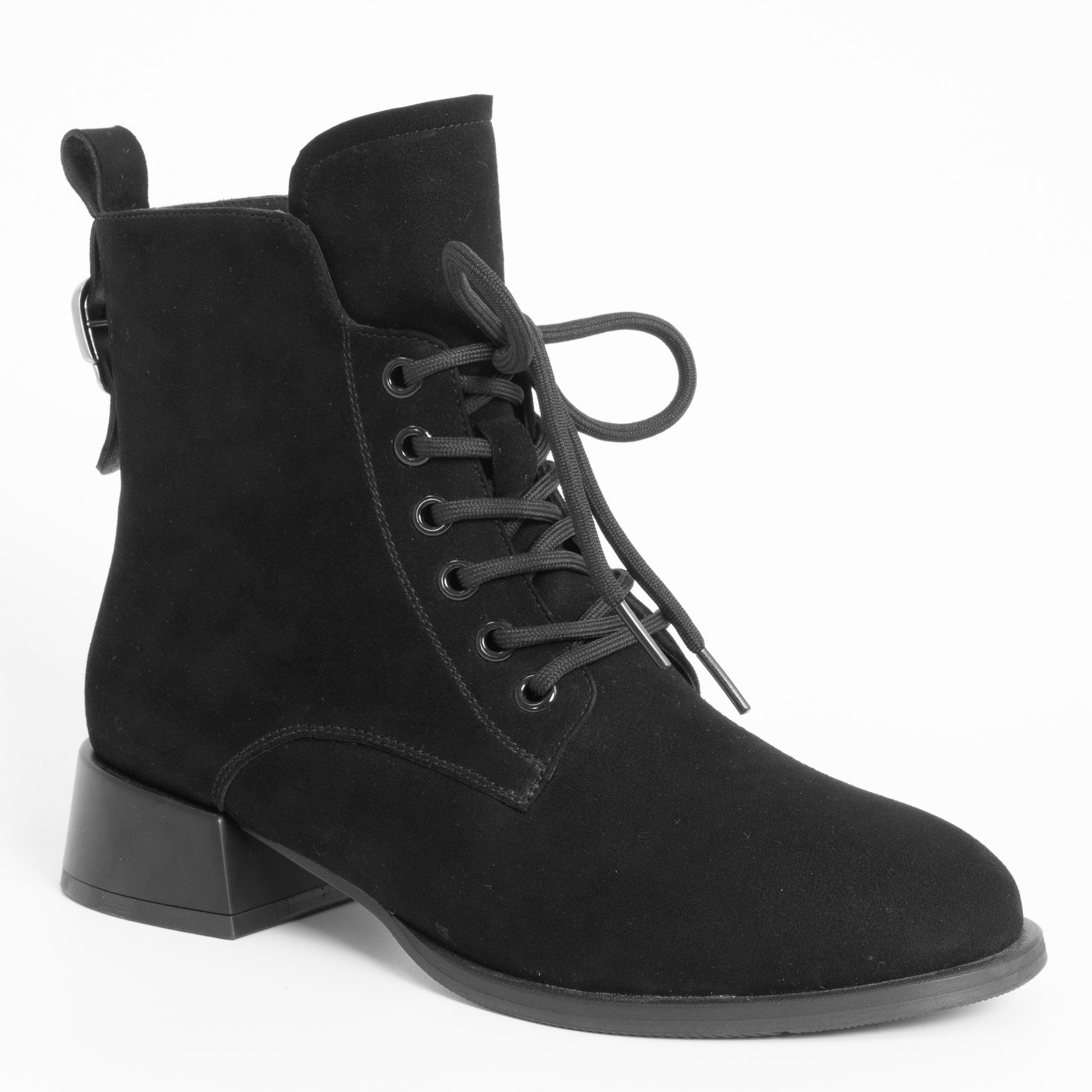 YZY Wholesale hot sales Women lace-up leather Heeled Boots