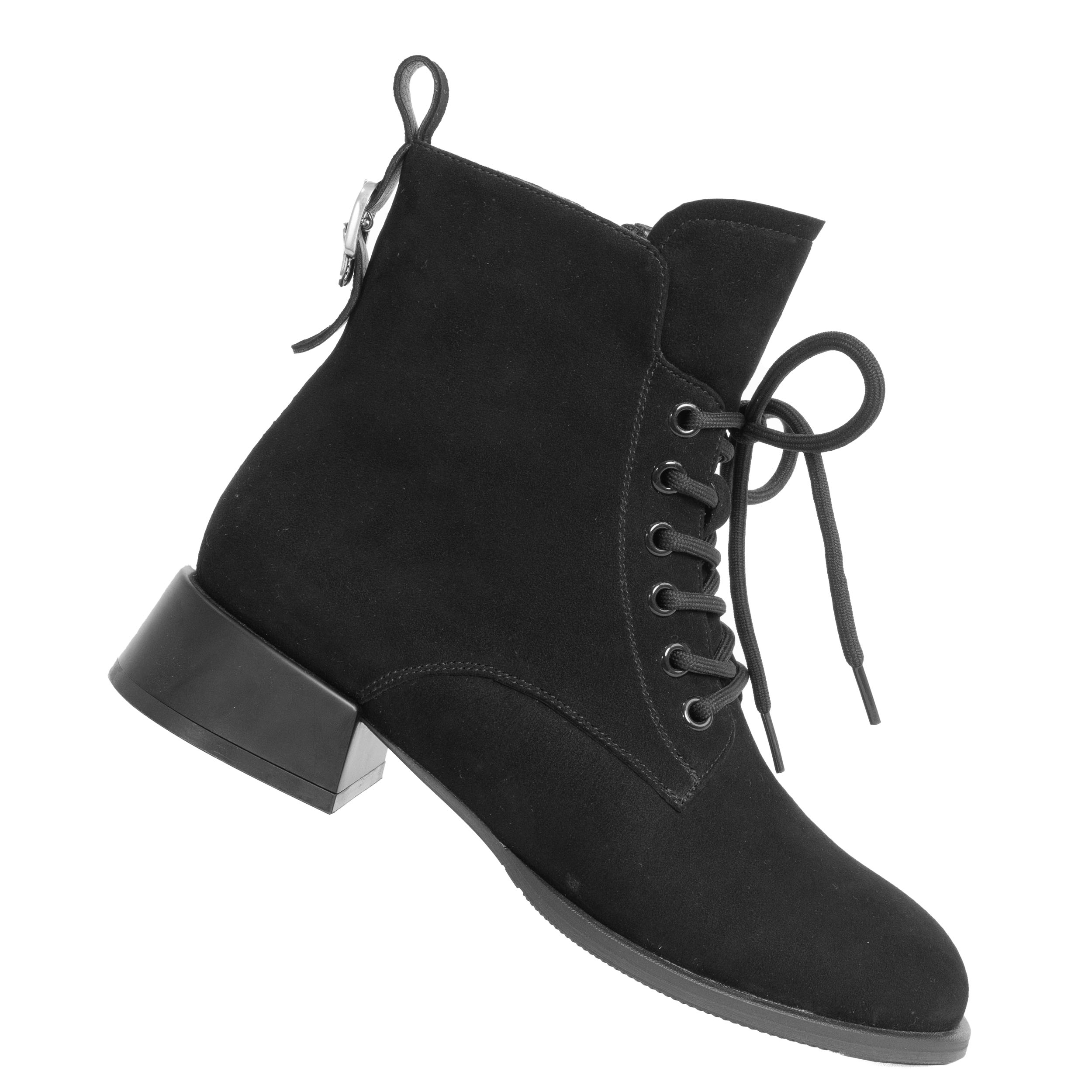 YZY Wholesale hot sales Women lace-up leather Heeled Boots