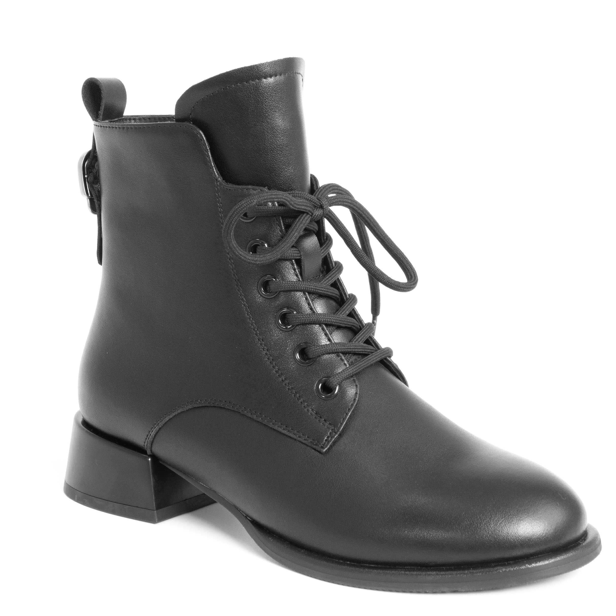 YZY Wholesale hot sales Women lace-up leather Heeled Boots