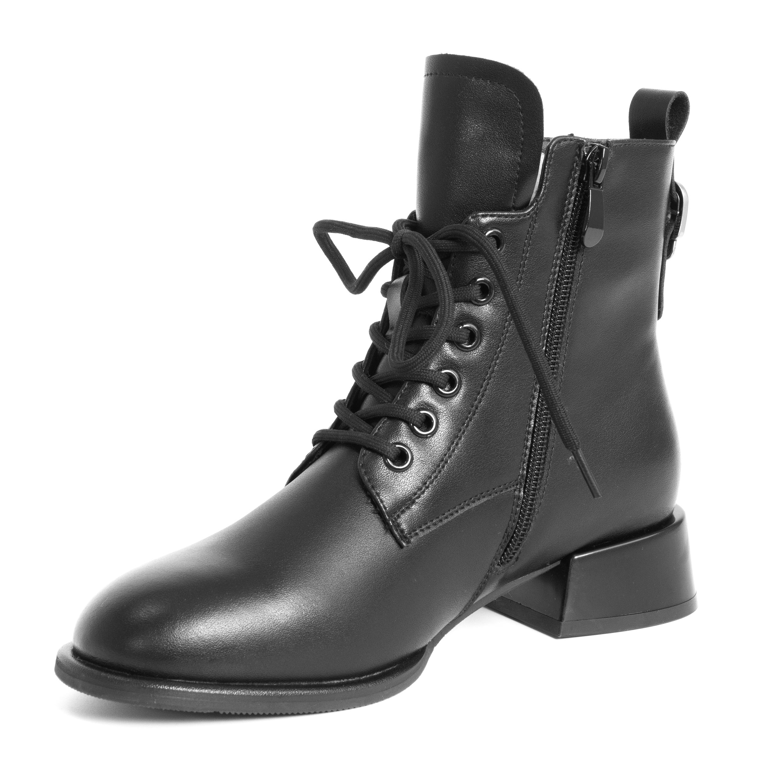 YZY Wholesale hot sales Women lace-up leather Heeled Boots