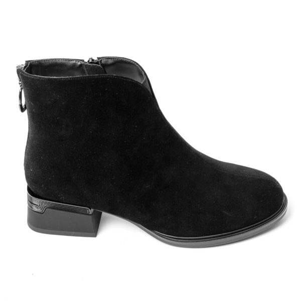 YZY Wholesale Women’s Black Microfiber Heeled Boots