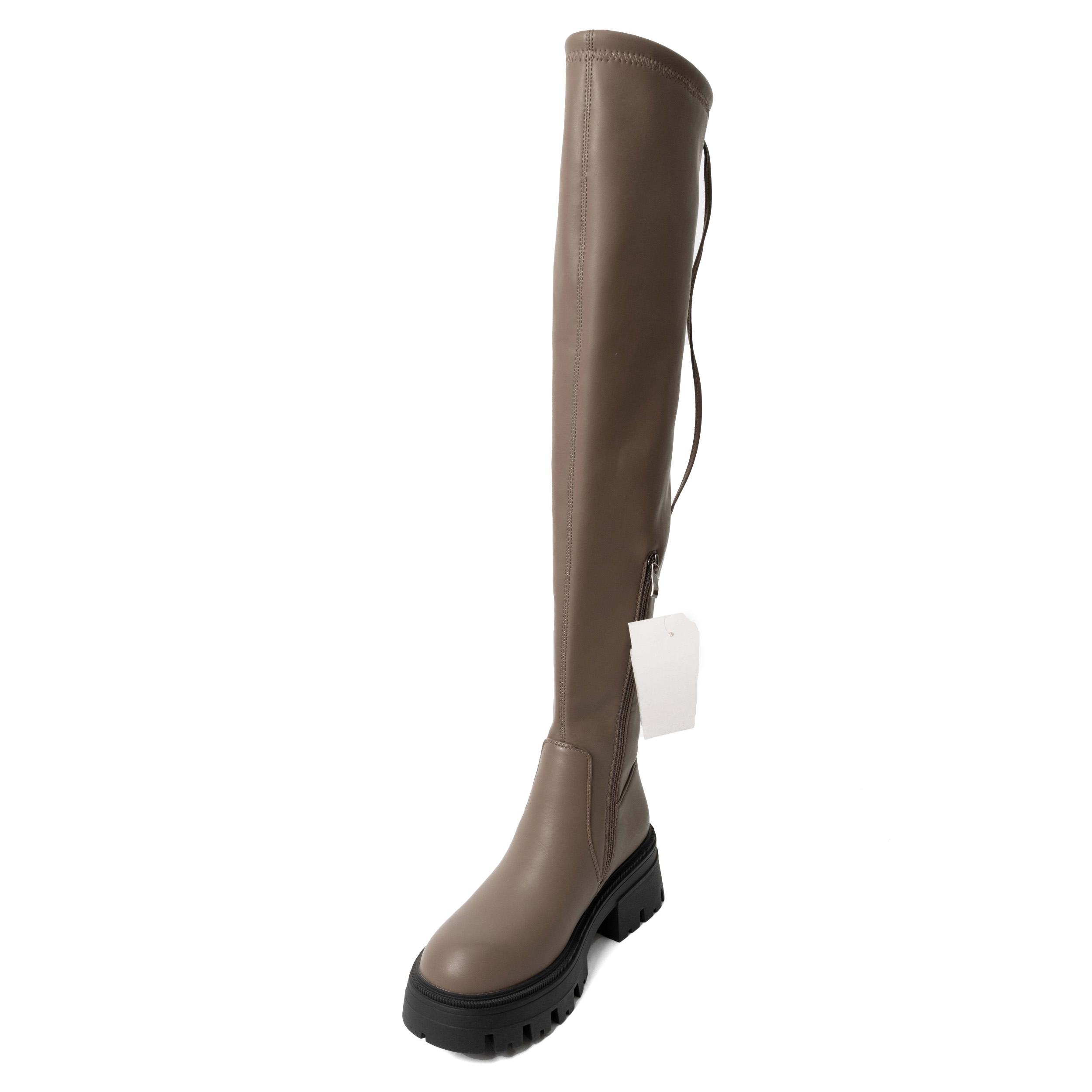 YZY Wholesale women brown platform over the knee boots with PU