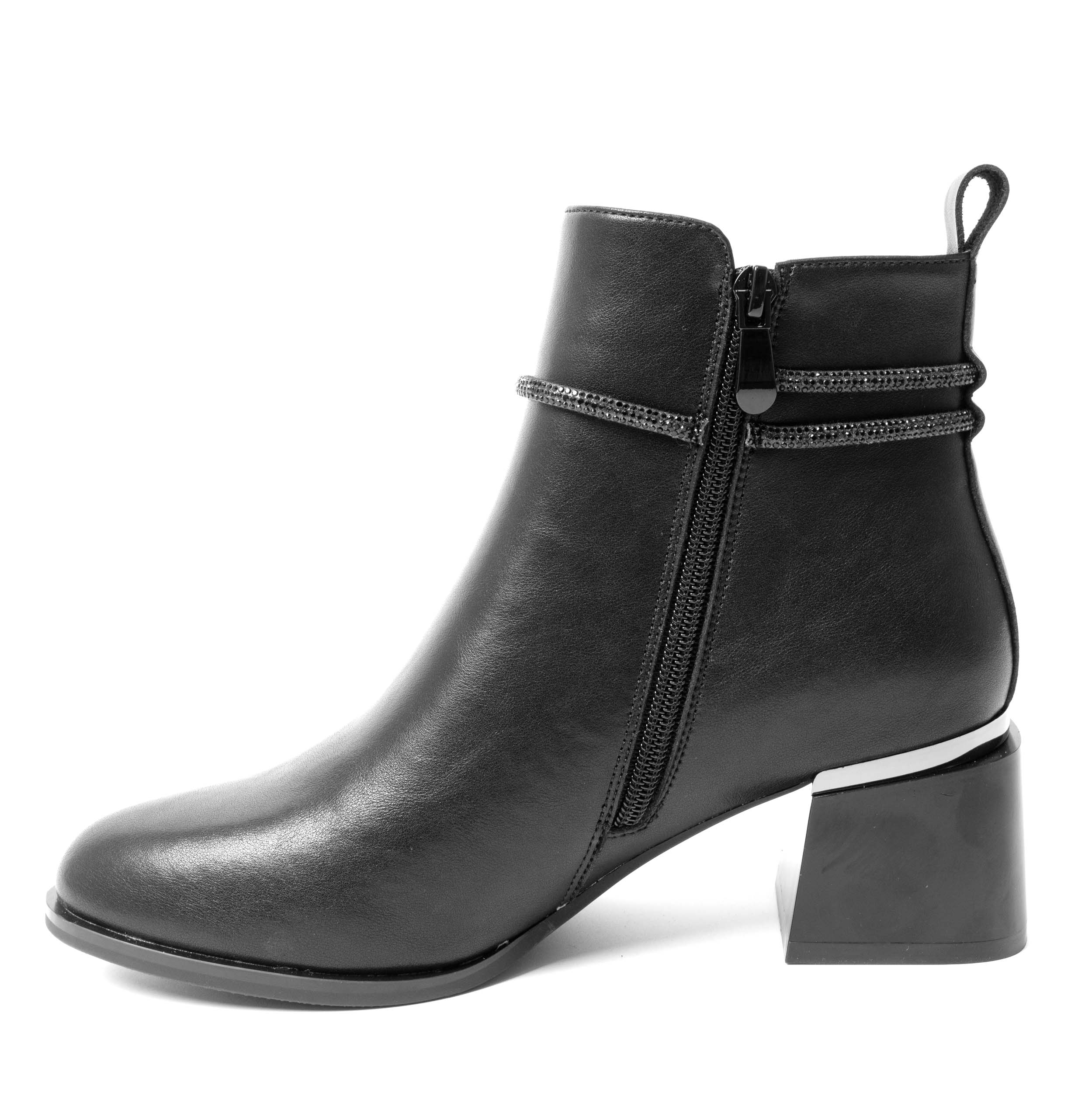 YZY Wholesale Women’s Black PU and Microfiber Heeled Ankle Boots