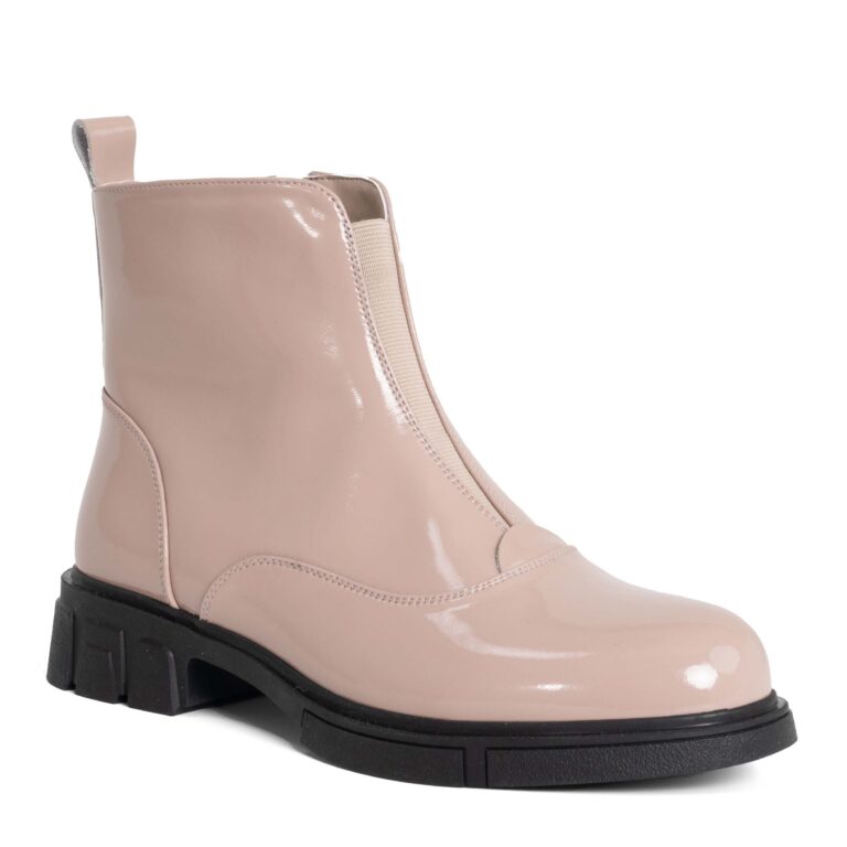 women work boots with pink patent leather