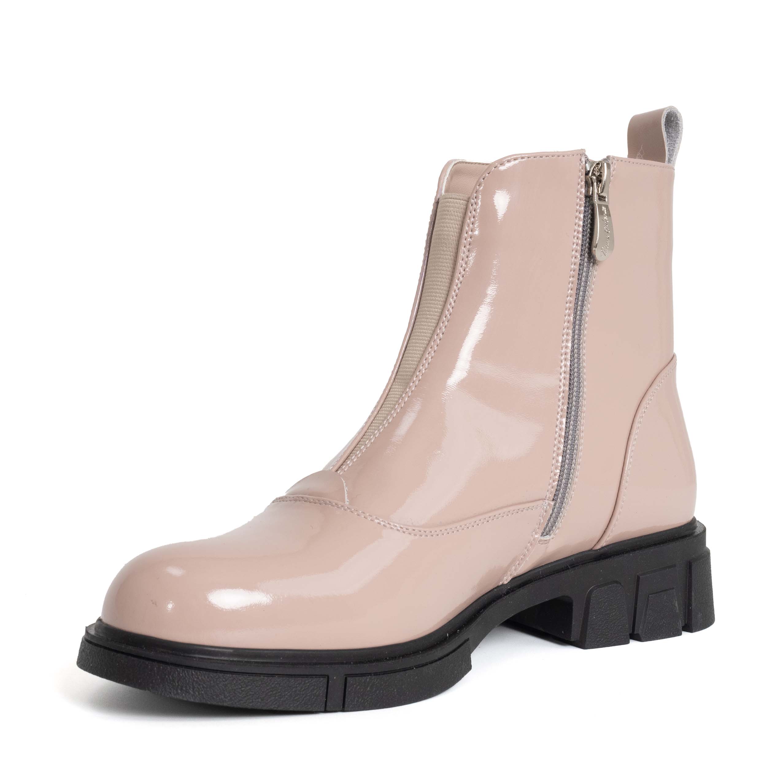 women work boots with pink patent leather