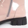 women work boots with pink patent leather