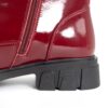 YZY Wholesale Women work boots with burgundy patent leather