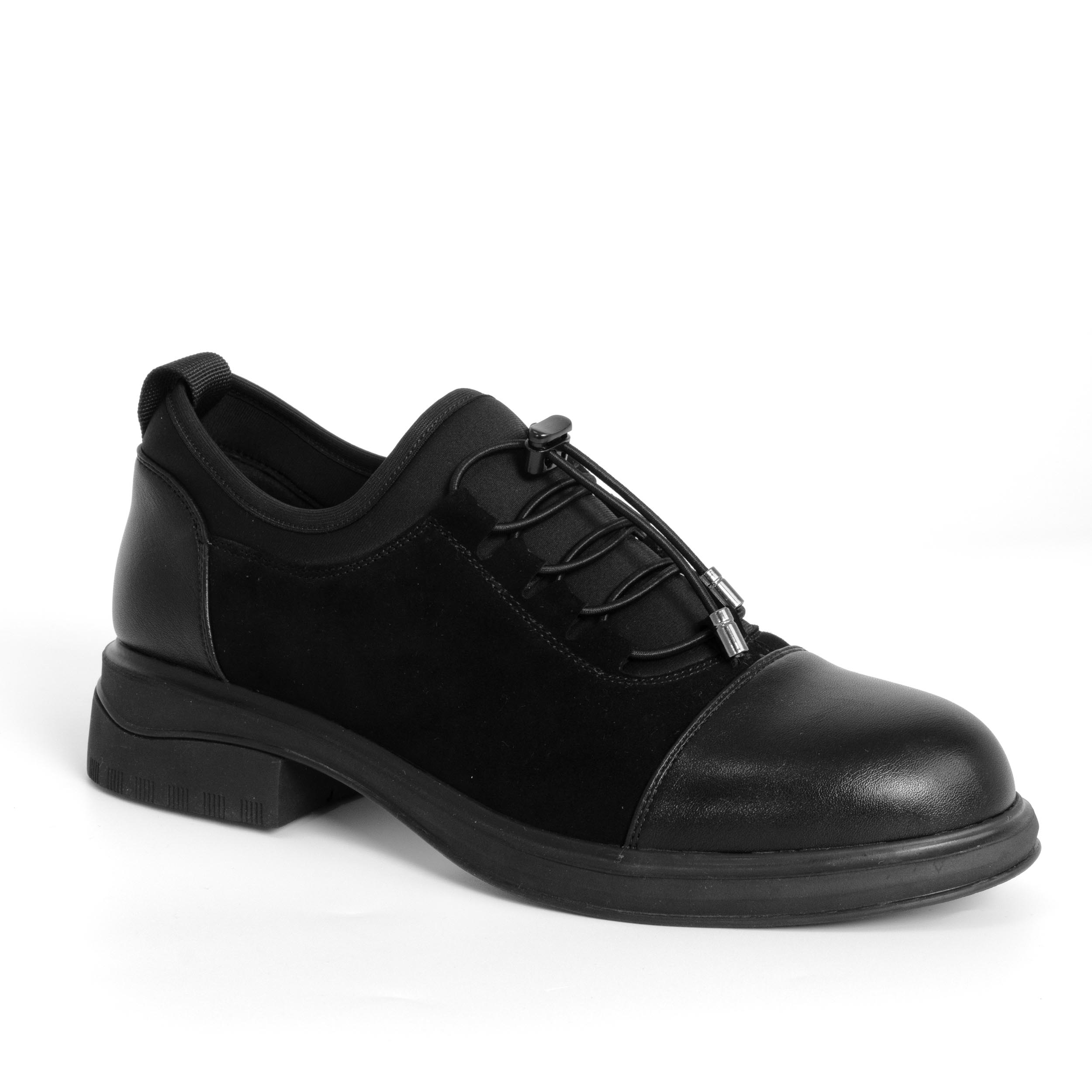 women flat shoes with microfiber leather and microfiber