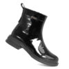 women work boots with black patent leather