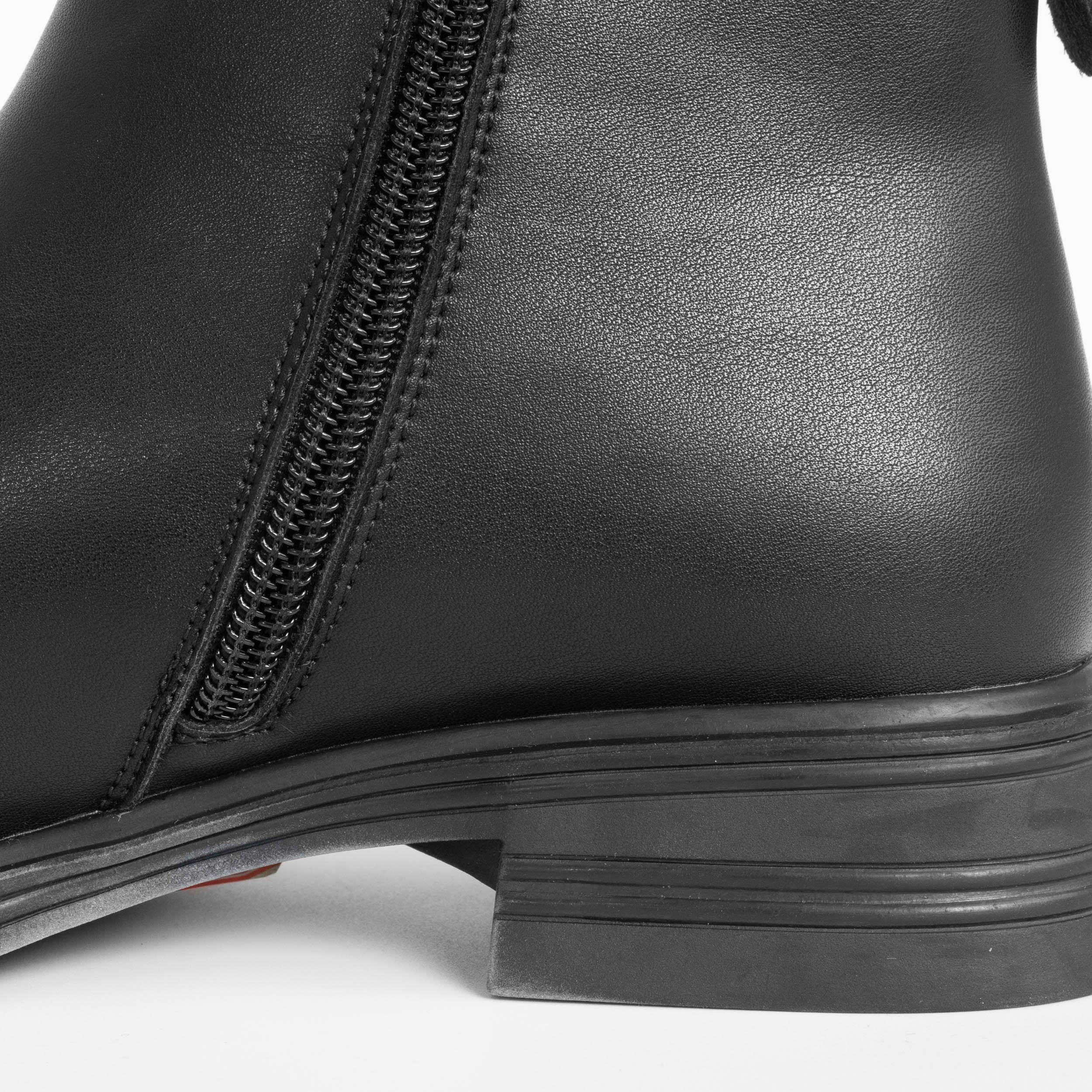 women work boots with black microfiber leather