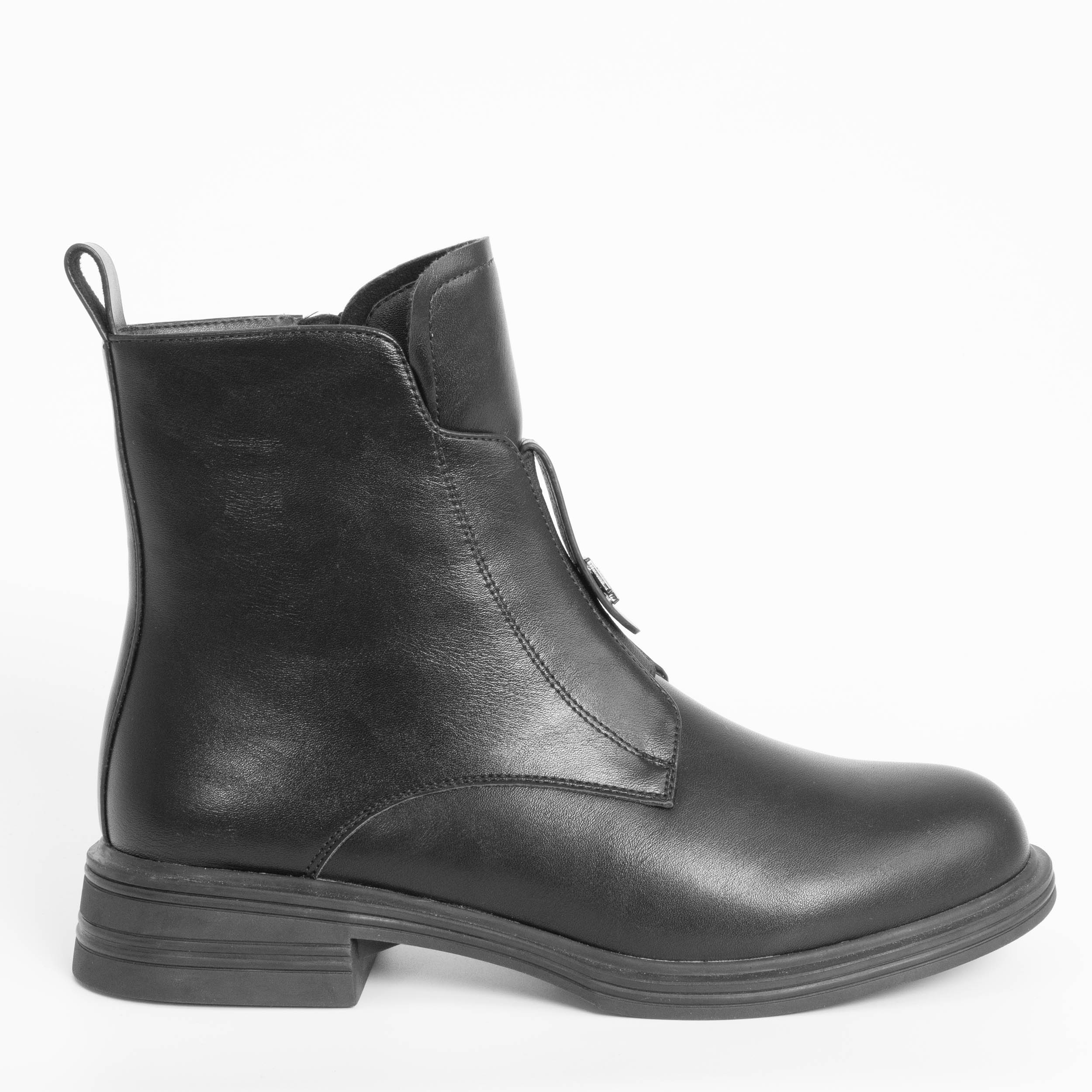 women work boots with black microfiber leather