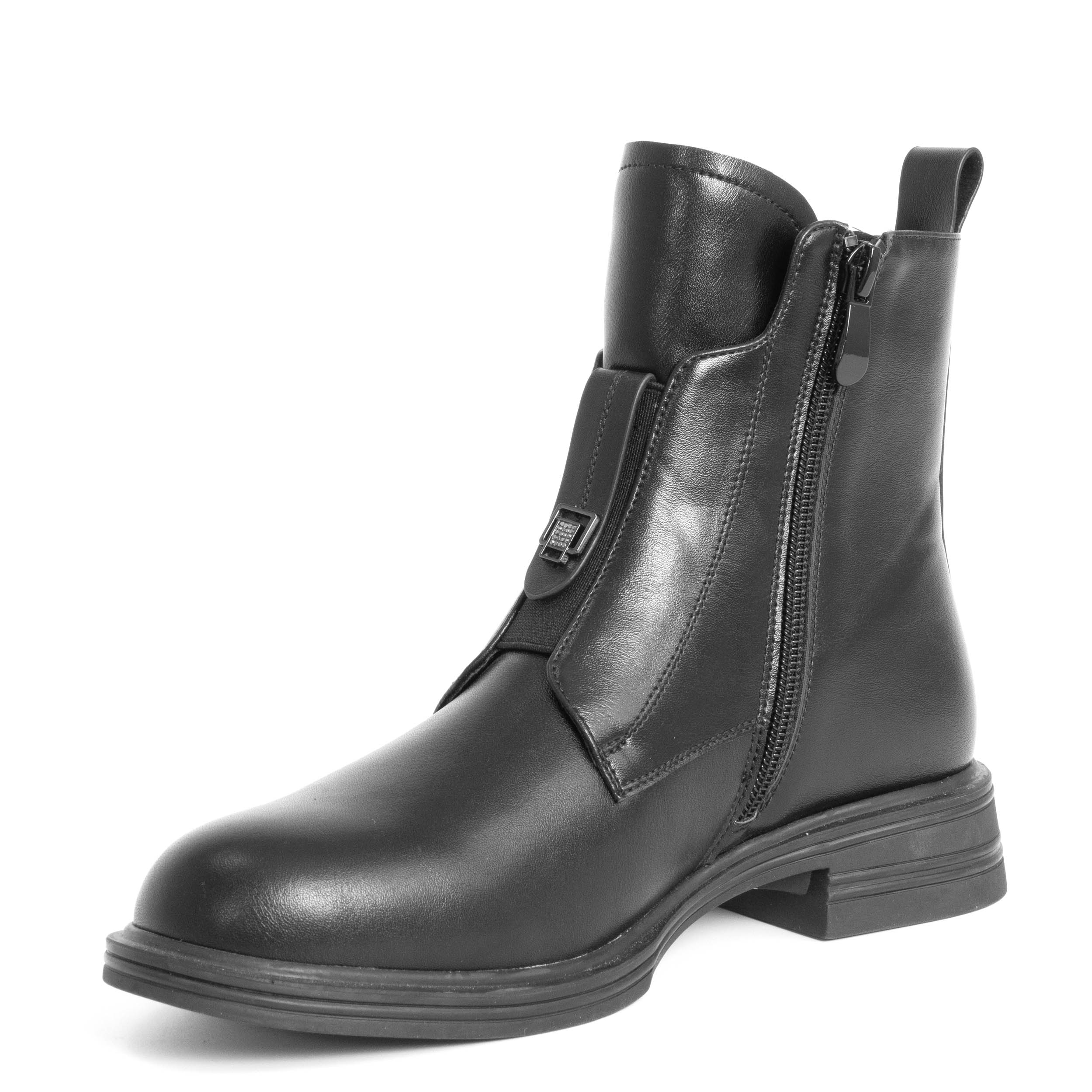 women work boots with black microfiber leather