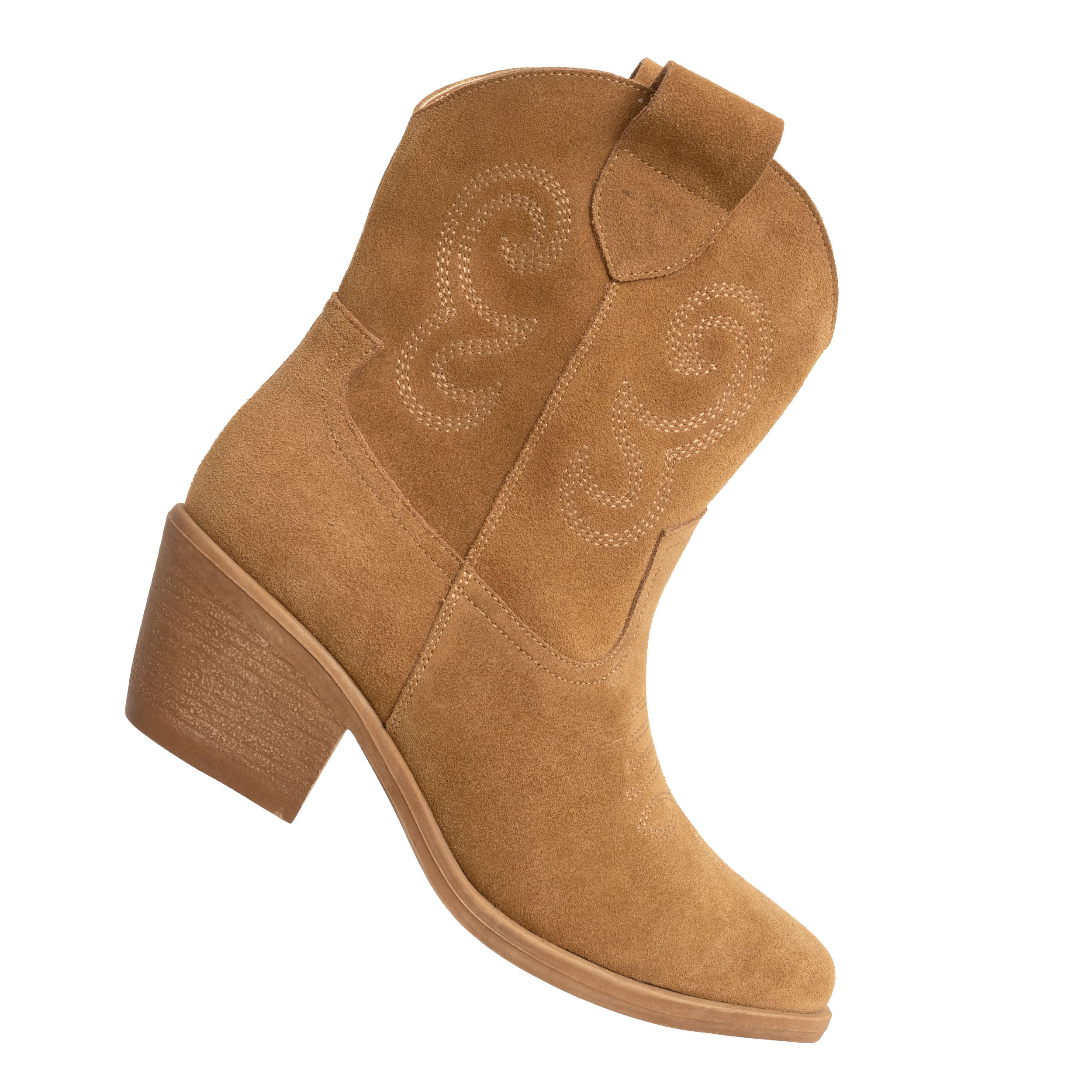 Ankle boots for women with Khaki genuine leather