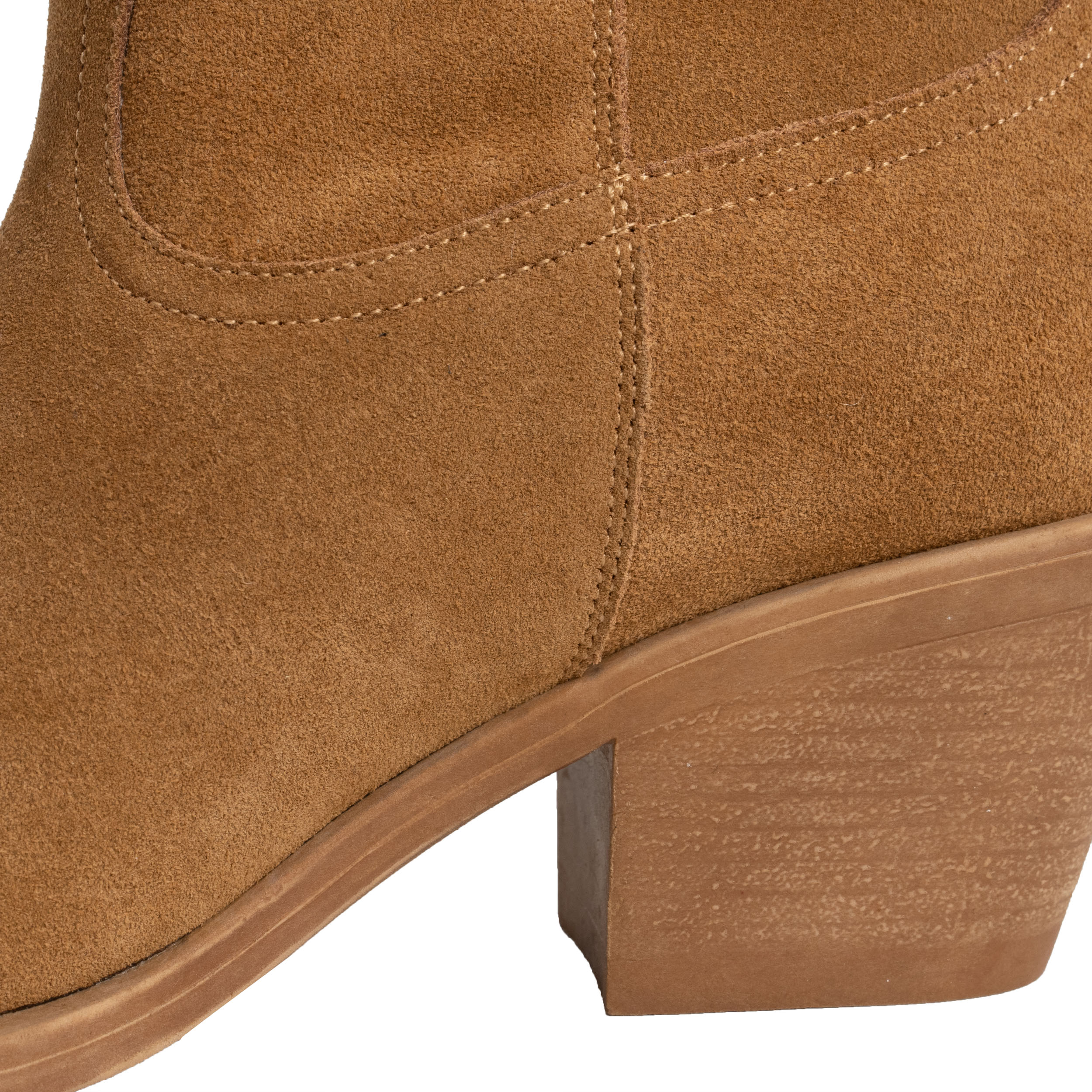 Ankle boots for women with Khaki genuine leather