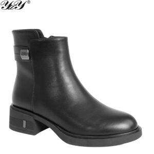 women work boots with black microfiber leather