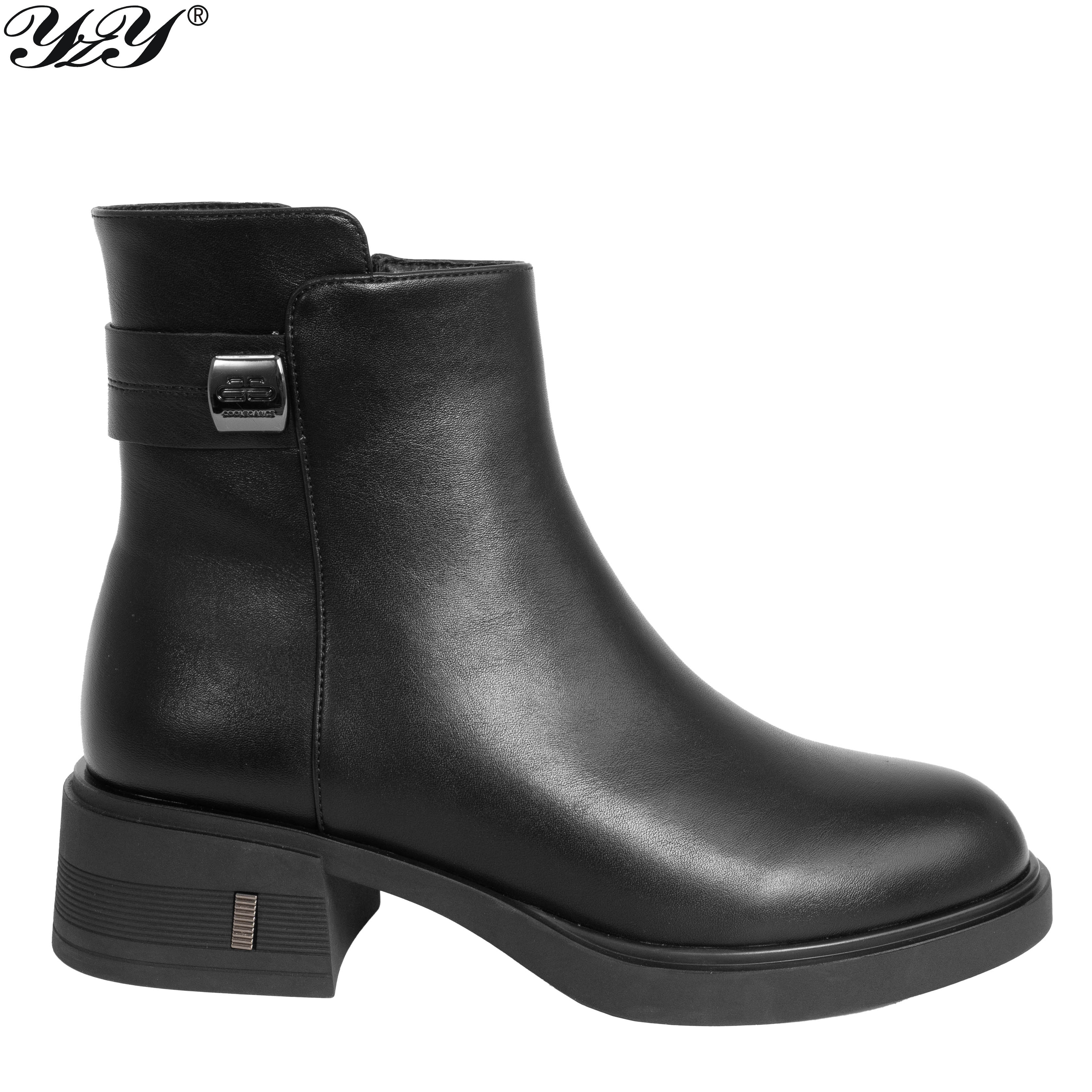 women black work boots with black microfiber leather