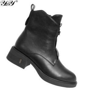 women work boots with black microfiber leather