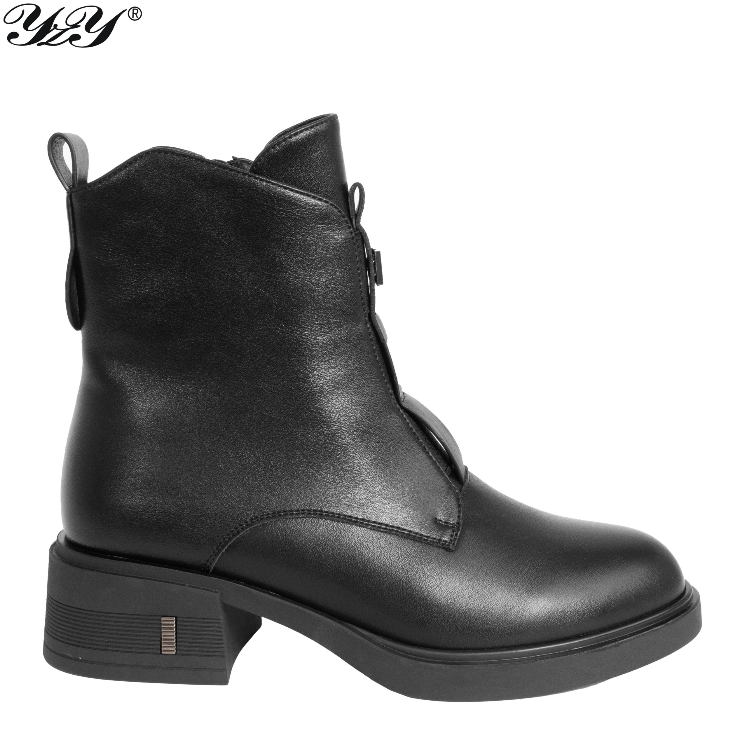 women work boots with black microfiber leather