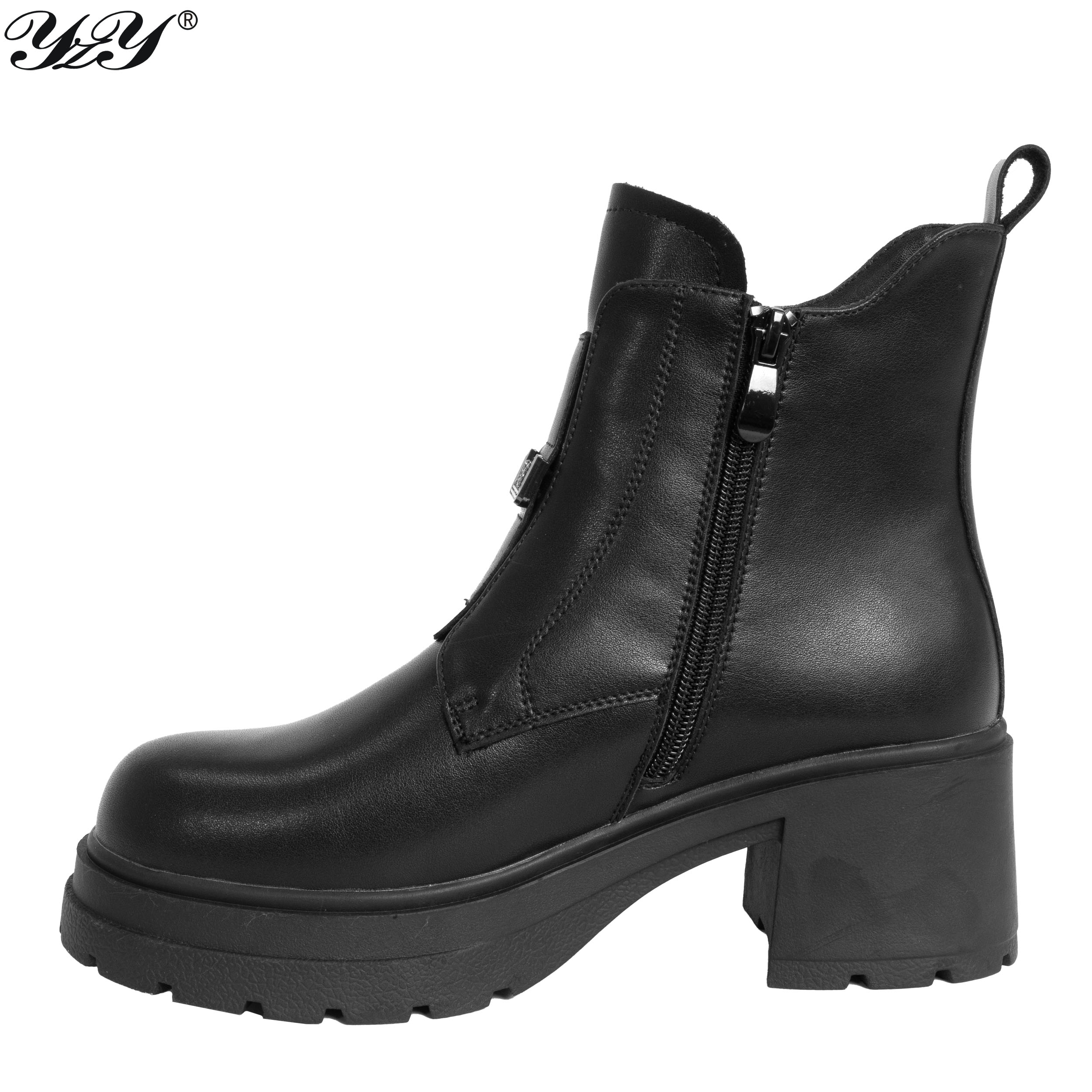 women ankle boots with microfiber leather