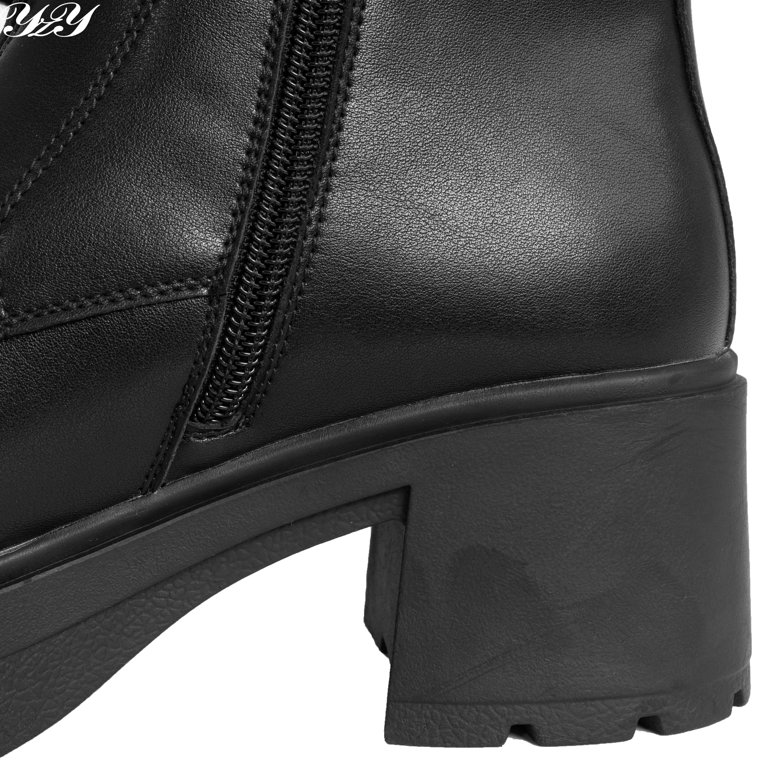 women ankle boots with microfiber leather