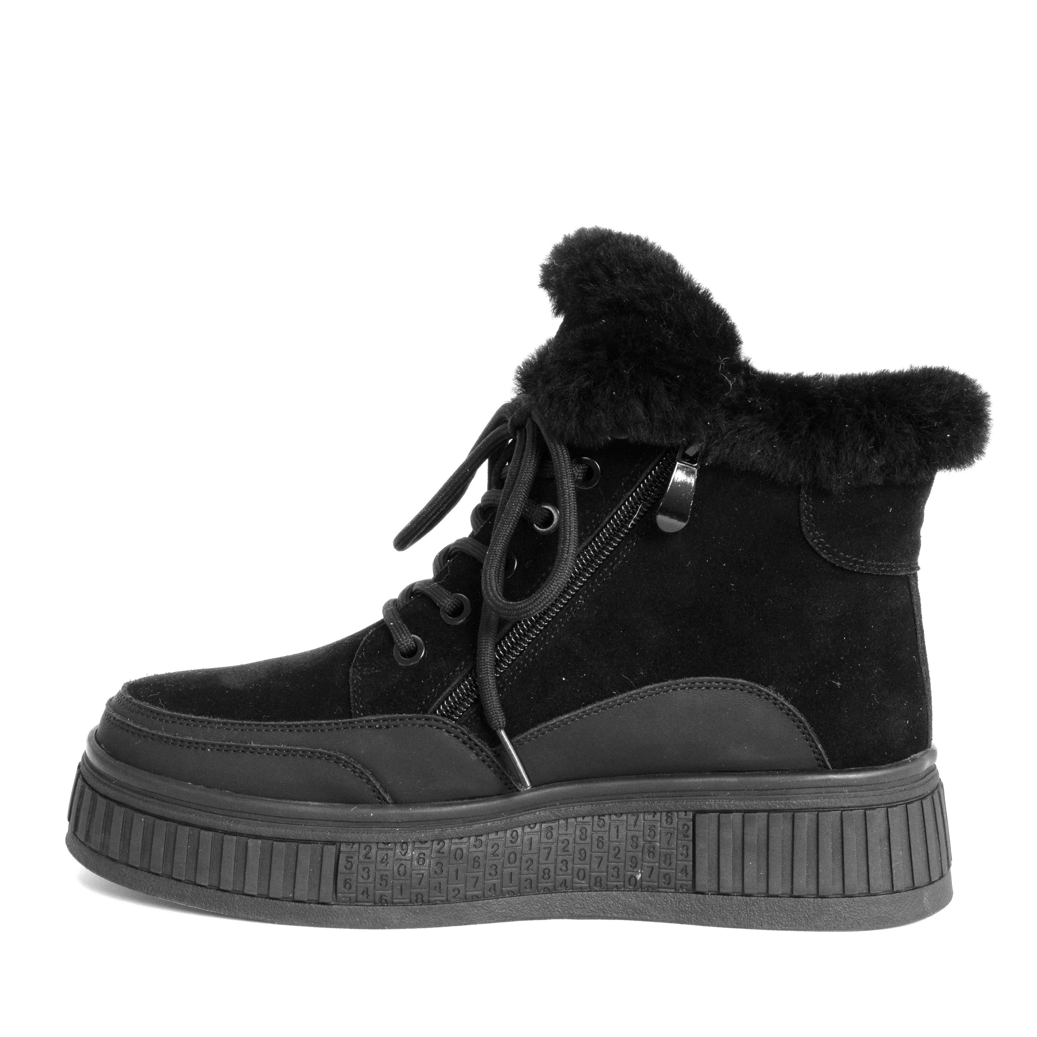women snow boots with casual style and black leather